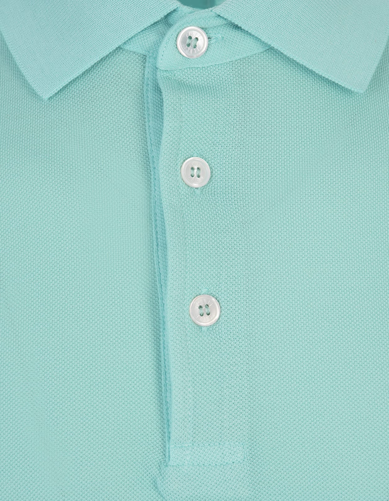 Shop Fedeli Cyan Light Cotton Piquet Polo Shirt In Blue