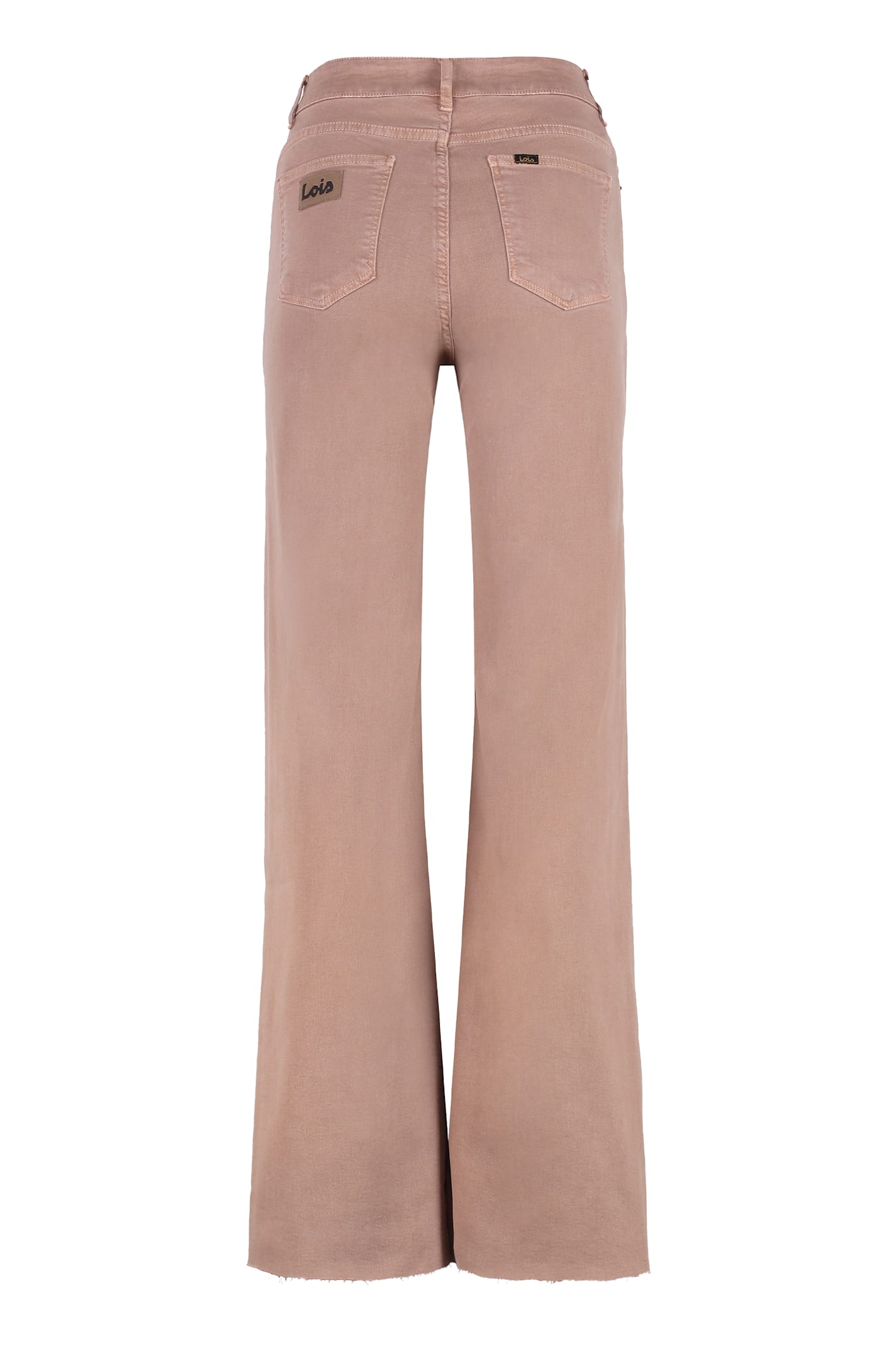 Lois Palazzo Edge 5-pocket Straight-leg Jeans In Pink