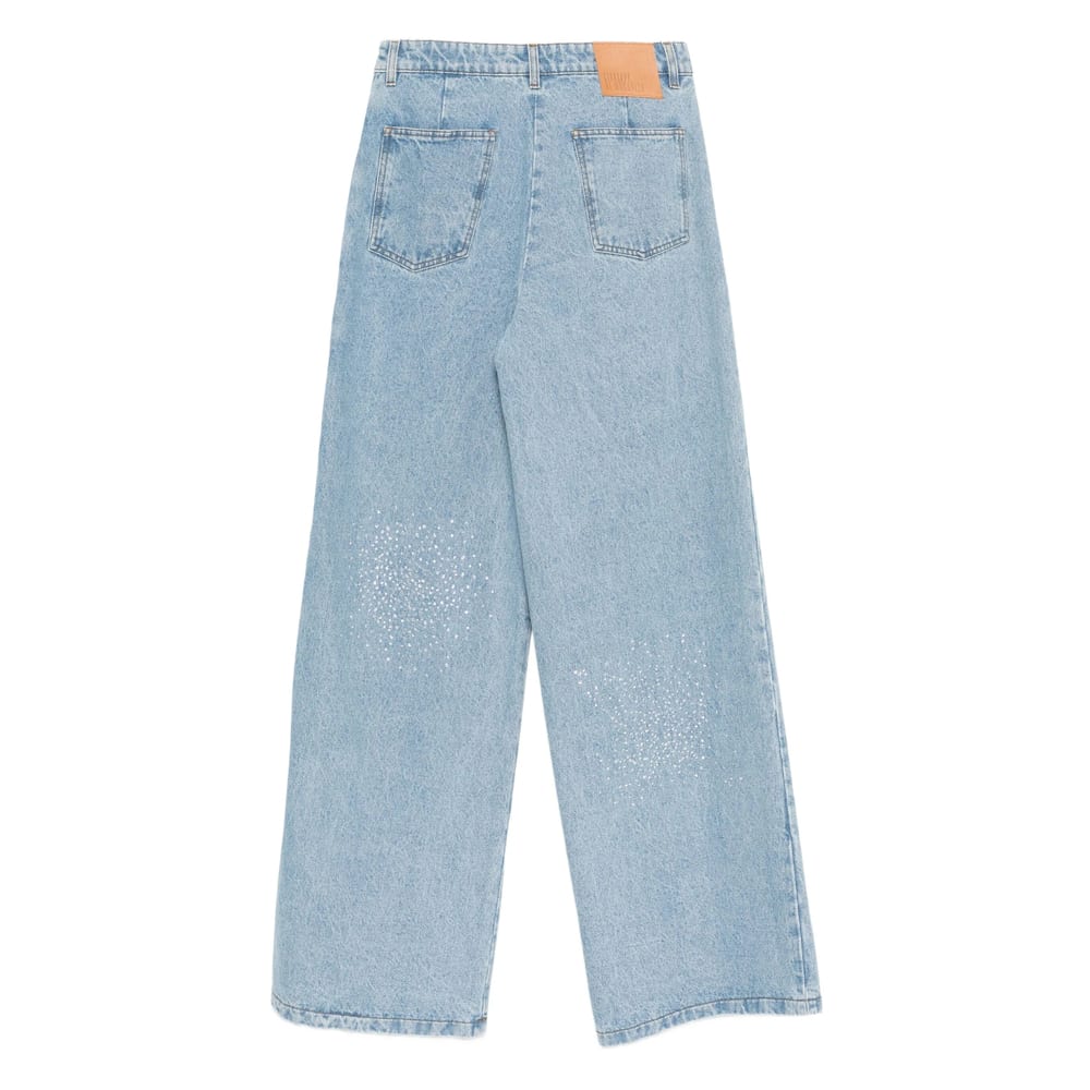 Giuseppe Di Morabito Embellished Diagonal-panel Jeans In Blue