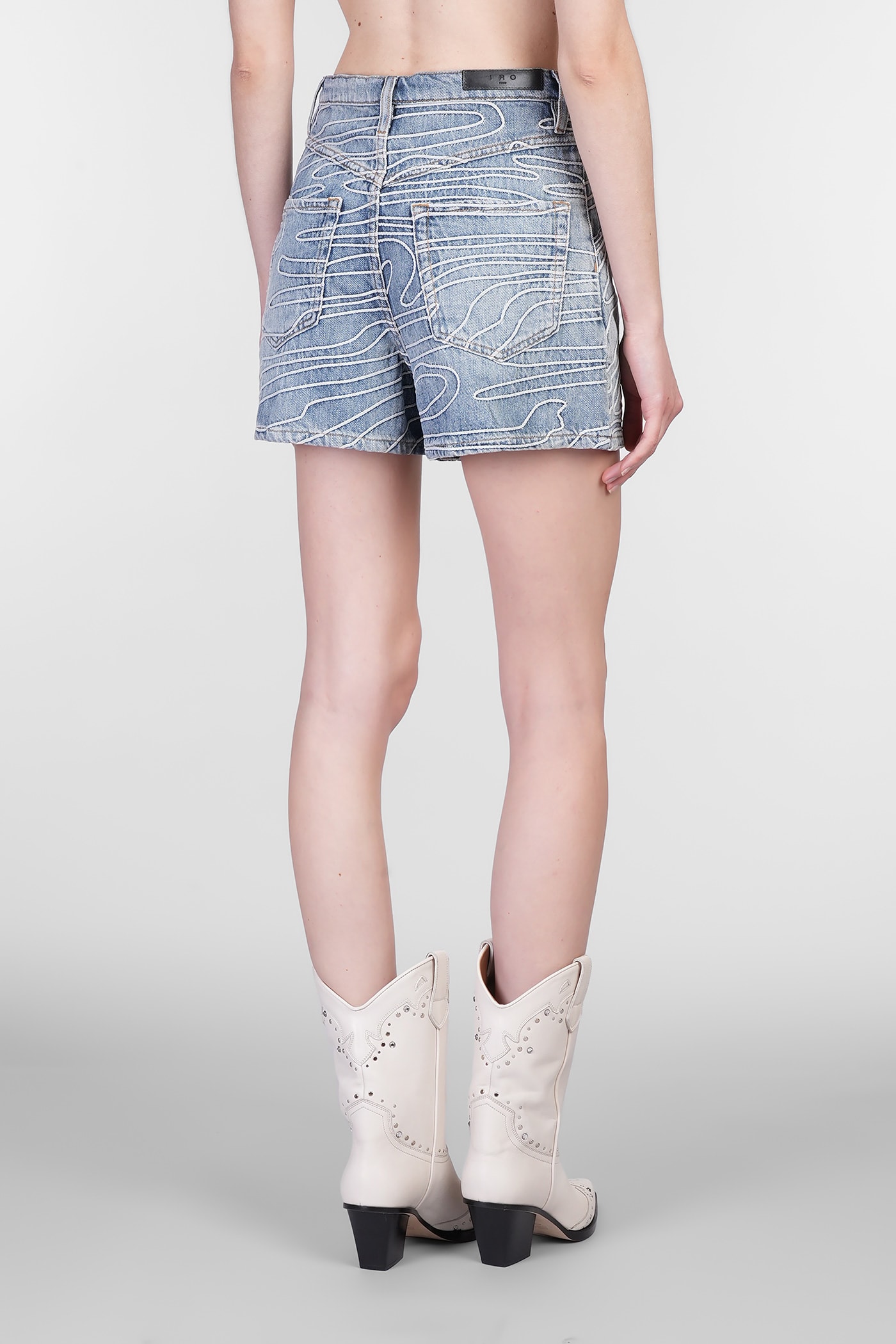Iro Viny Shorts In Blue Cotton In Blue