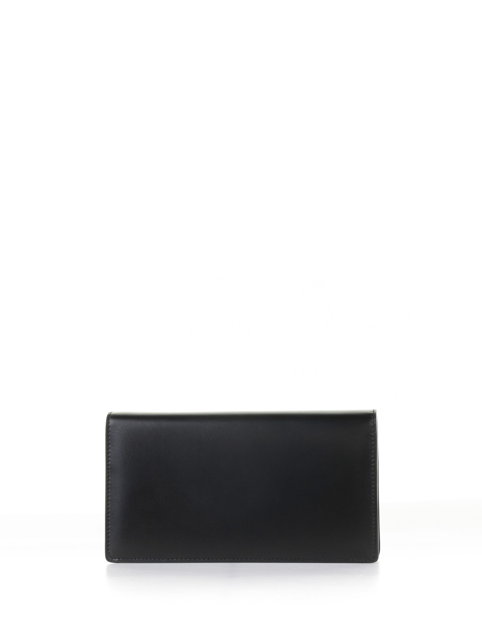 Shop Dolce & Gabbana Leather Phone Bag With Logo In Nero