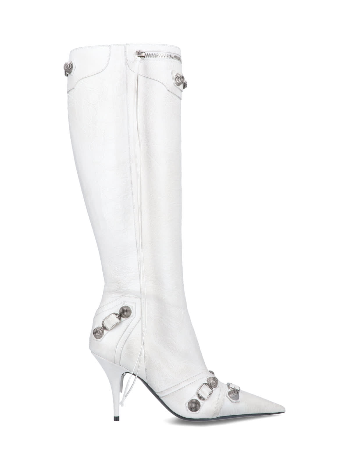 Shop Balenciaga Cagole Boots In White