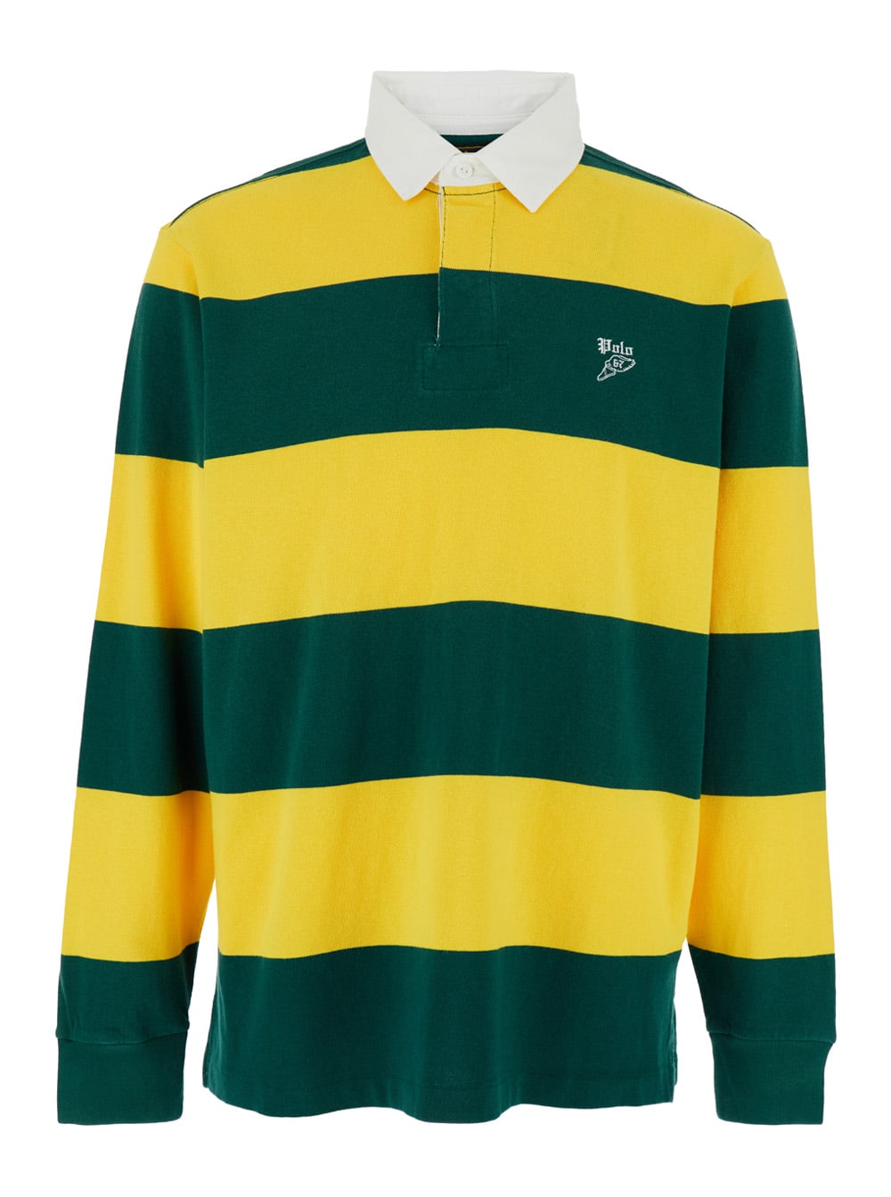 Polo Ralph Lauren Multicolor Polo Shirt With Logo Embroidery On The Front And All-over Striped Motif