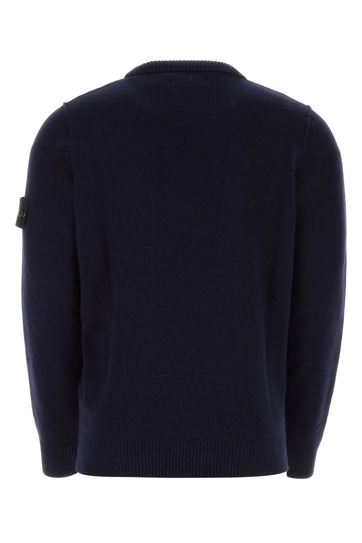 Shop Stone Island Black Wool Blend Sweater