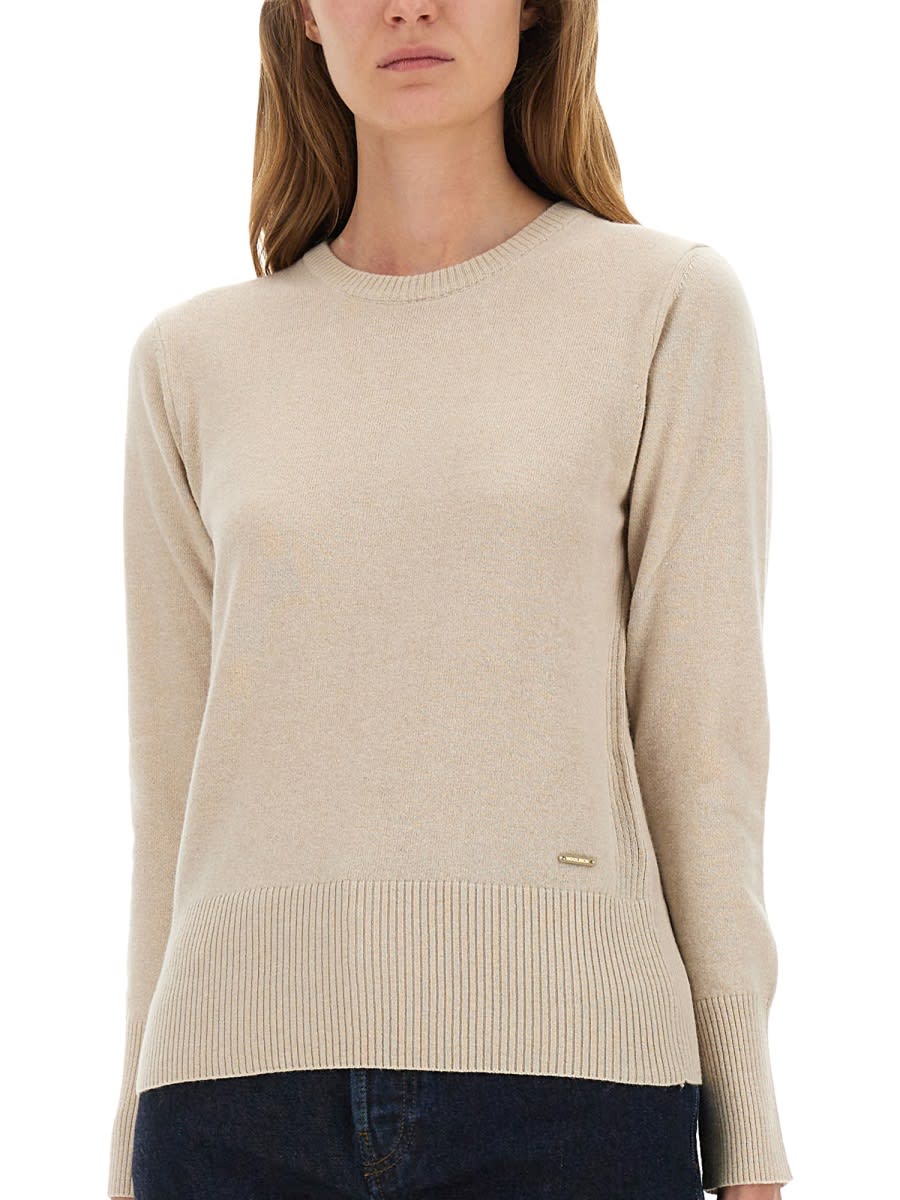 Woolrich Ribbed Sweater In Nude