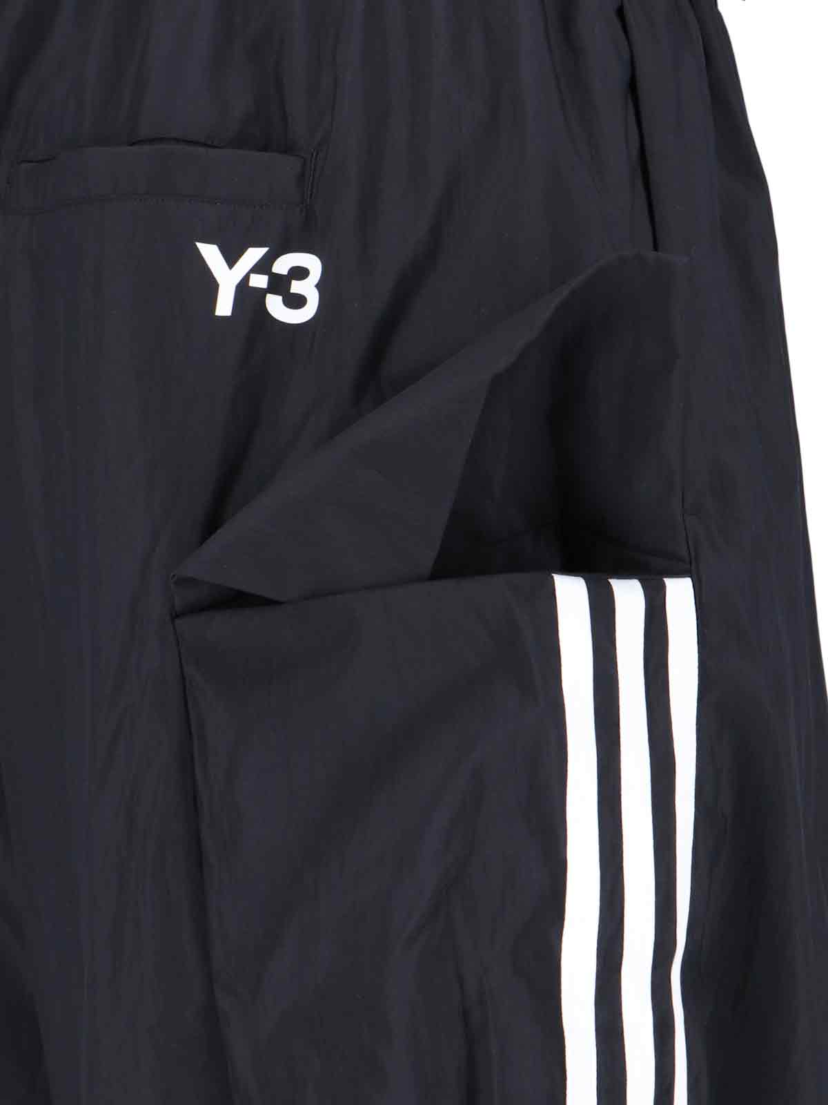 Shop Y-3 Cropped Track Pants In Black