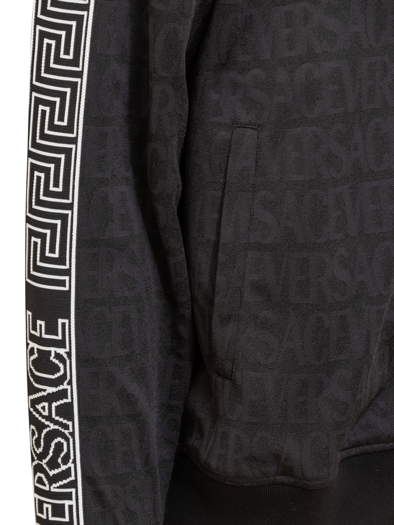 Shop Versace Sweatshirt With Logo In Nero