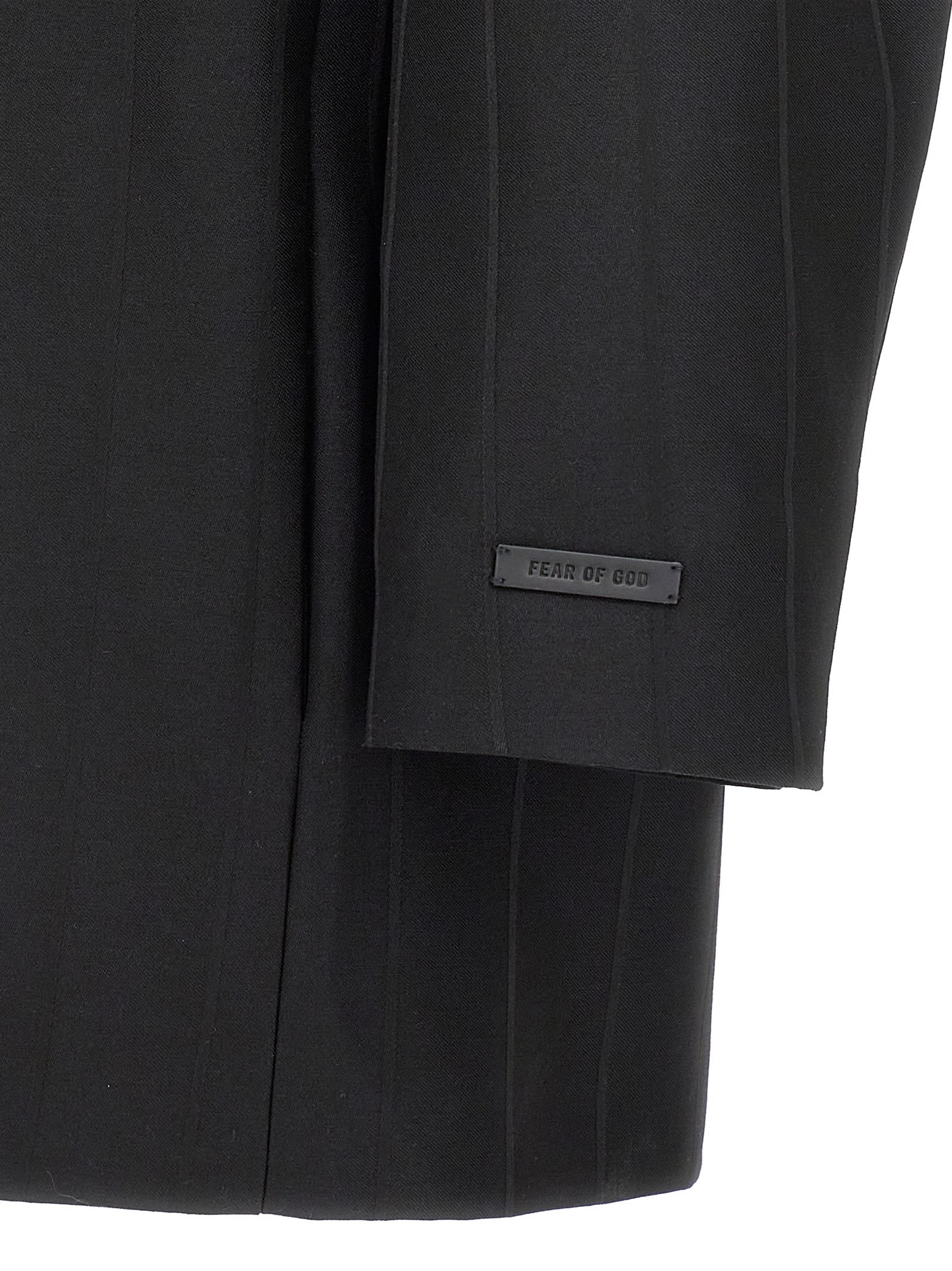 Fear Of God Casual Blazer With Striped Pattern And Button Cuffs In Black
