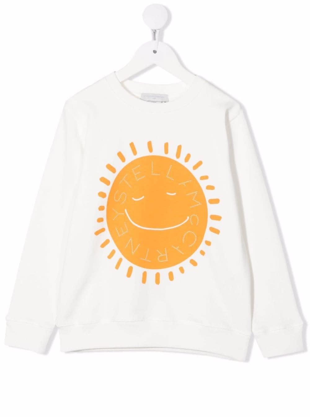 Stella McCartney Kids White Cotton Sweatshirt With Sun Print