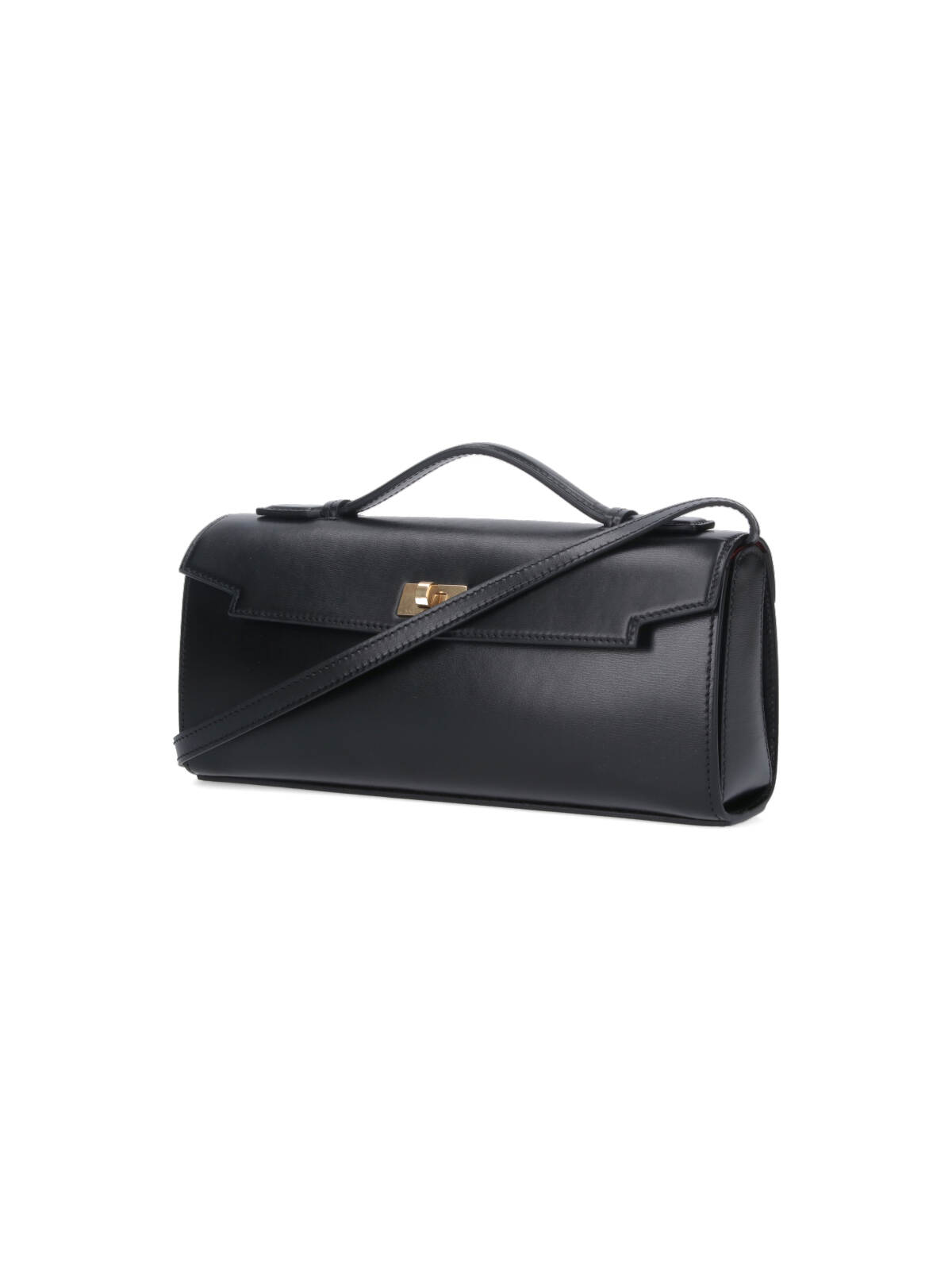 Anya Hindmarch Mortimer Top-handle Clasp Clutch In Black