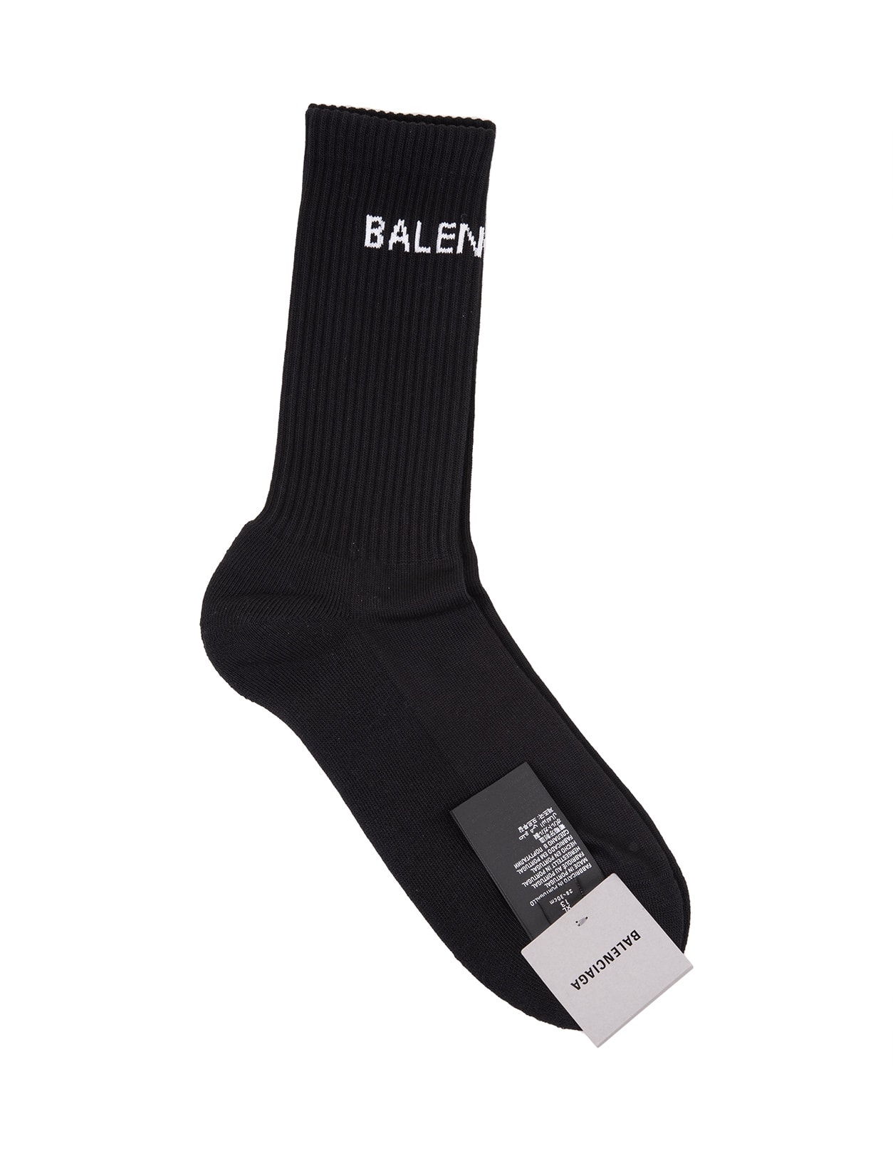 Balenciaga Man Tennis Socks In Black Cotton
