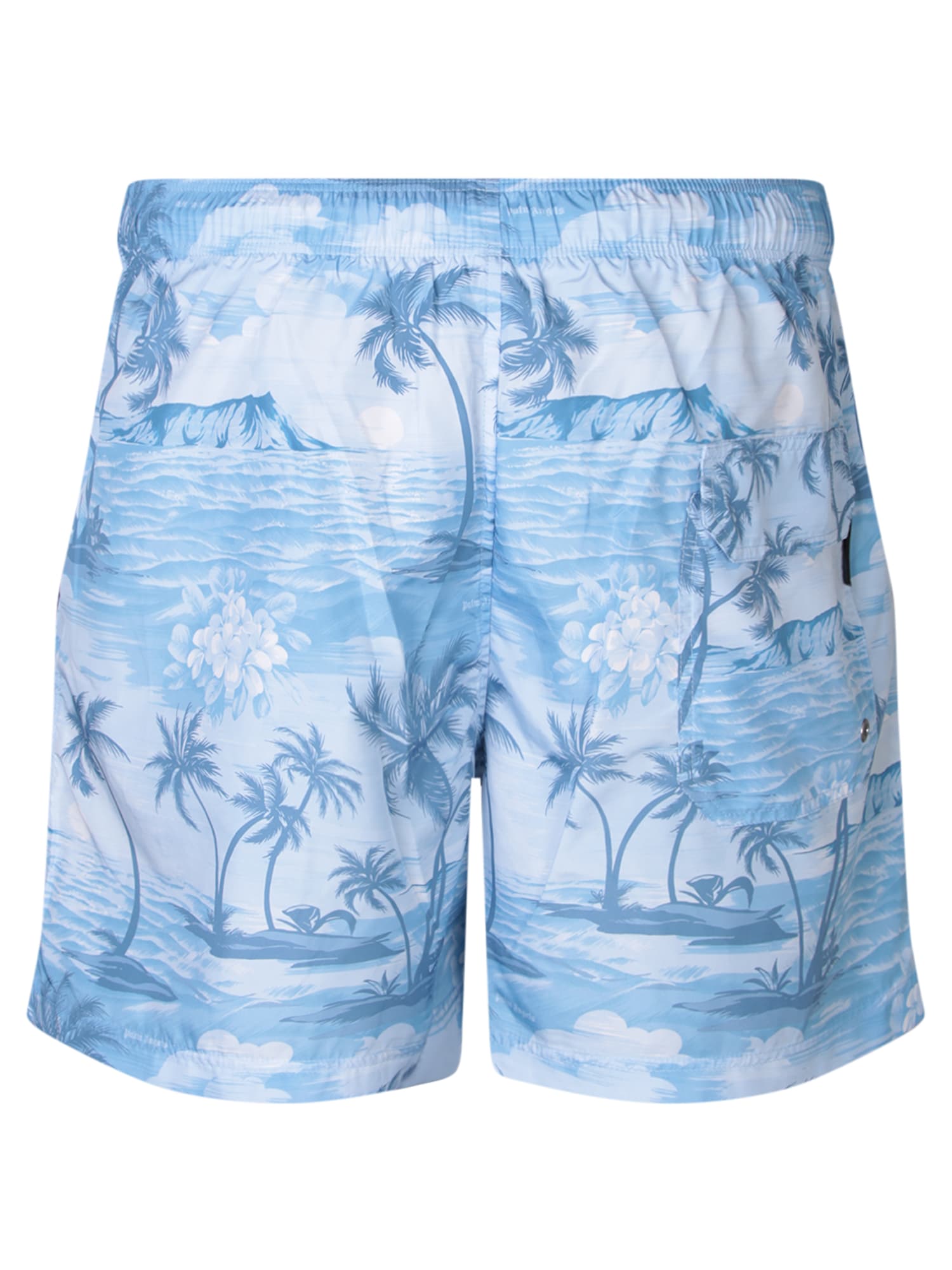 Shop Palm Angels Tropical Sunset Blue Swimsuit