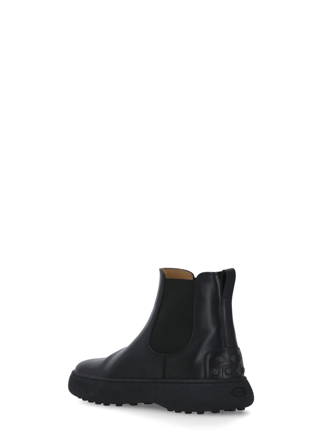 Shop Tod's Leather Chelsea Boots In Black