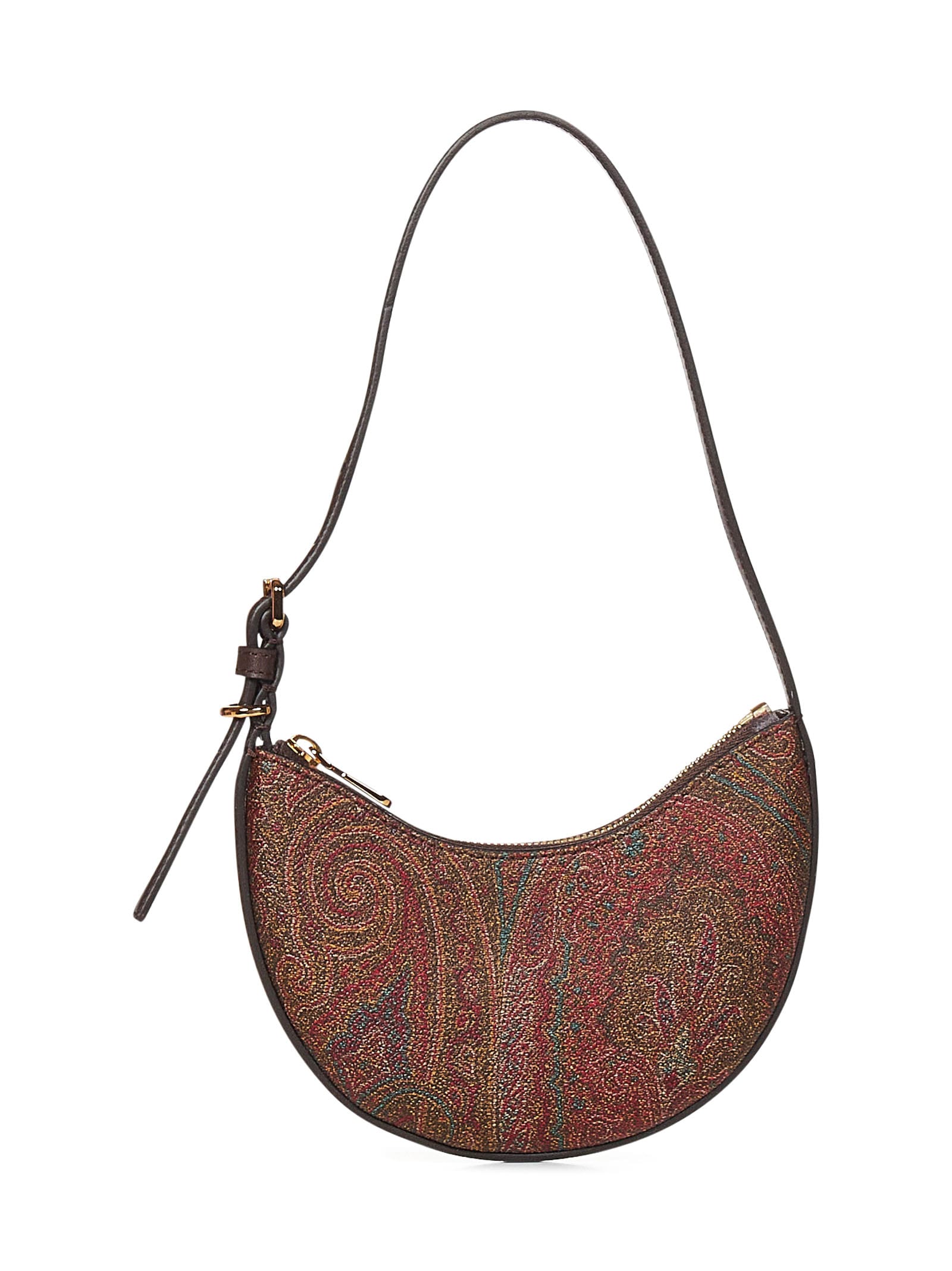 Shop Etro Hobo Essential Mini Shoulder Bag In Brown