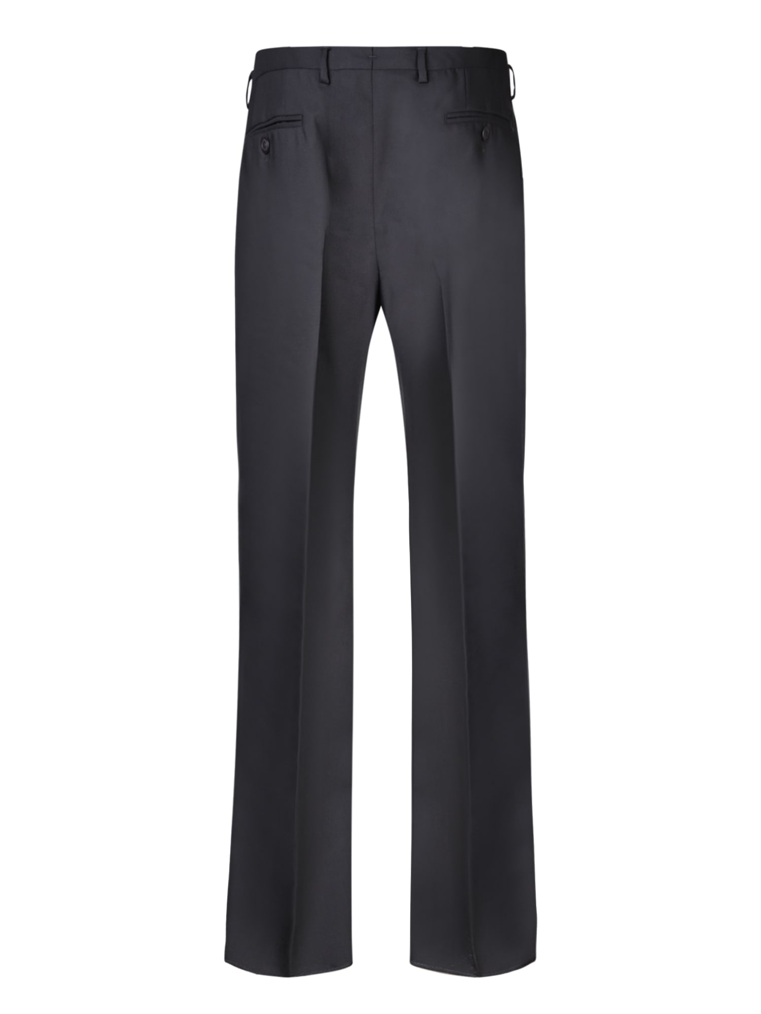 Shop Emporio Armani Tropical Black Trousers