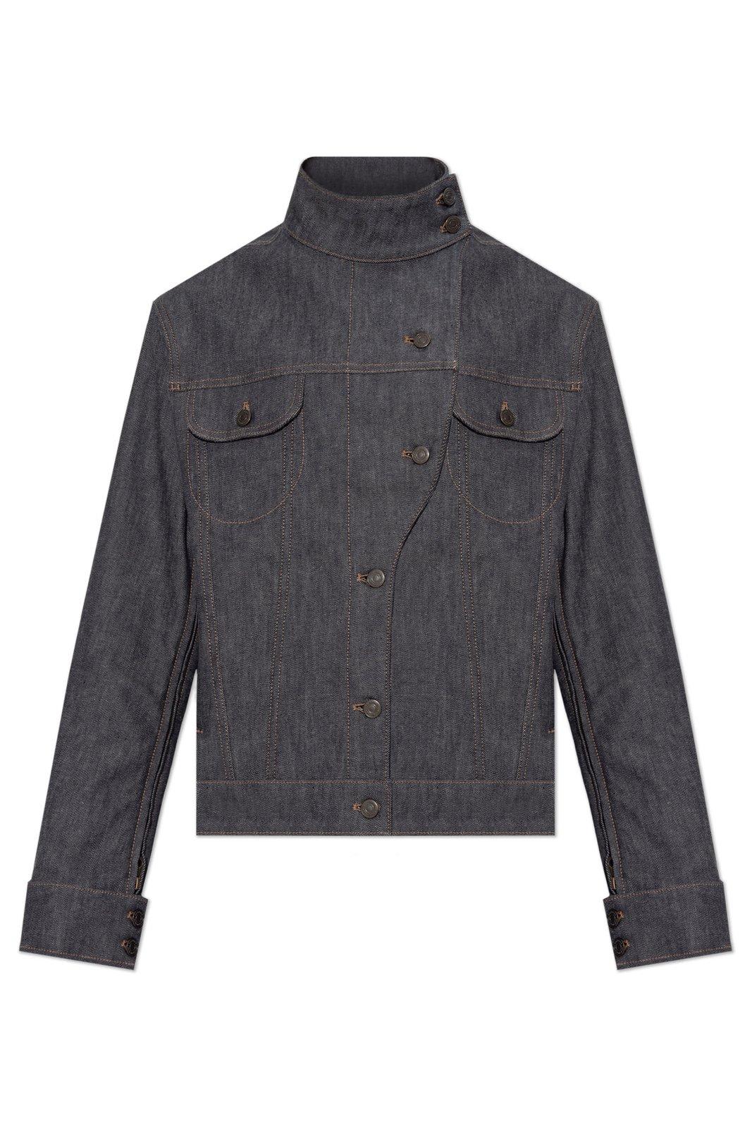 Courrèges Motorcycle Button-up Denim Jacket