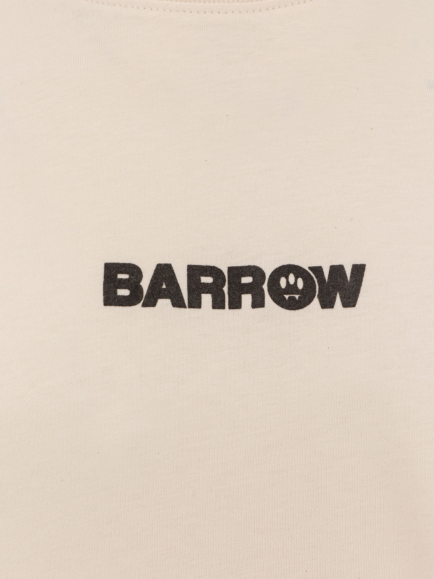 Barrow Graphic Back Print Crew-neck T-shirt In Neutral