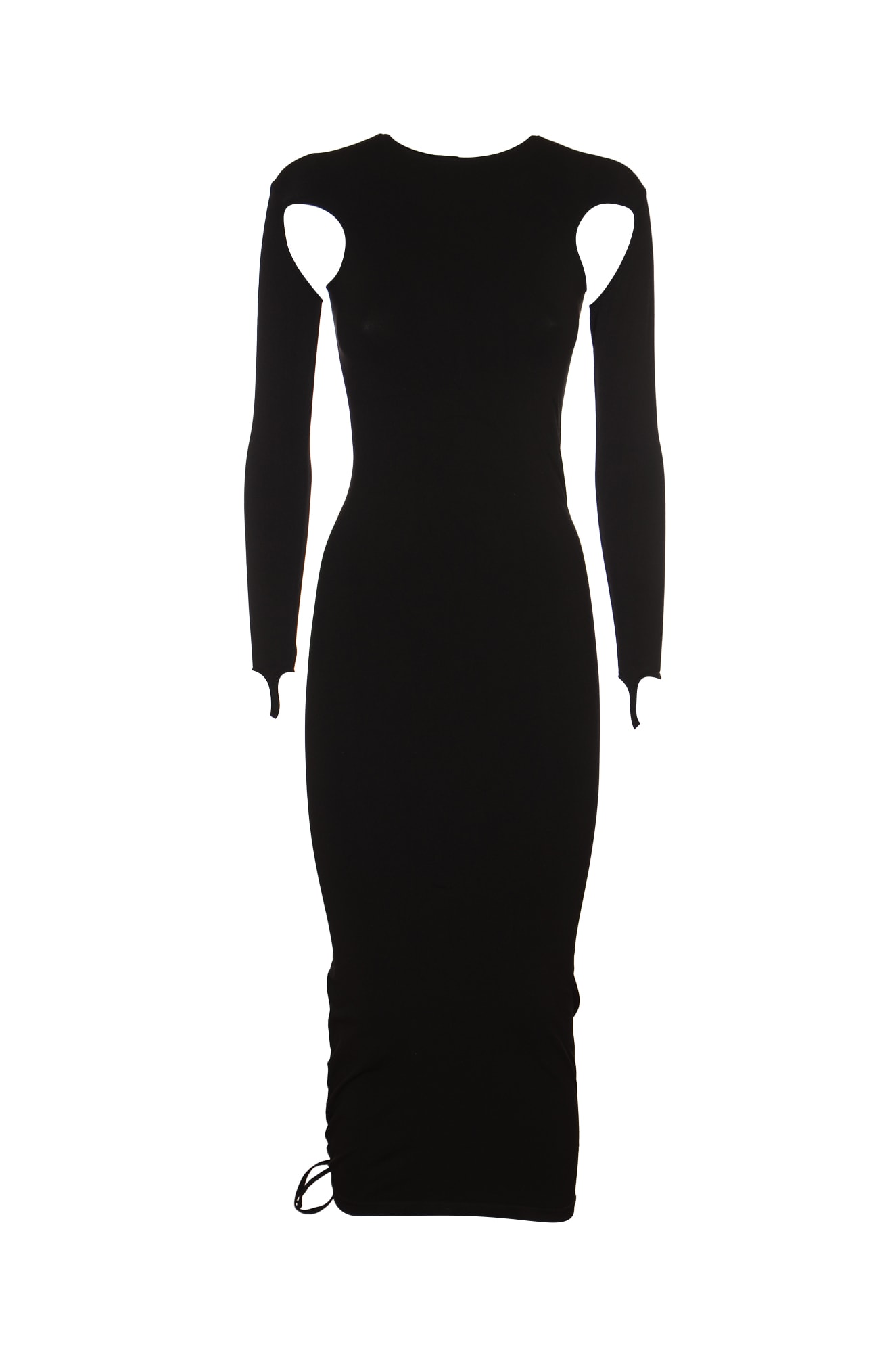 Shop Andreädamo Sculpting Dress In Black