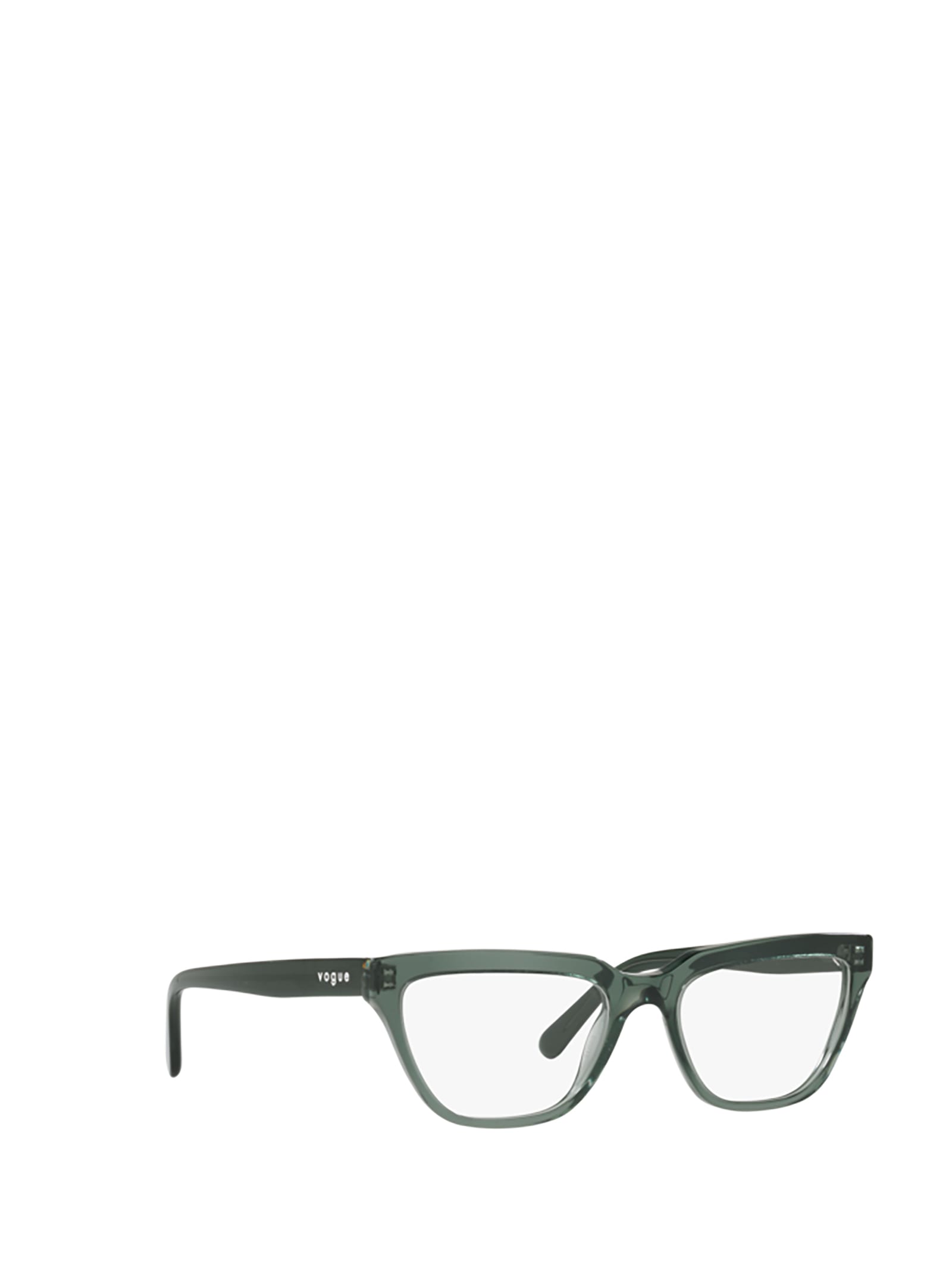 Shop Vogue Eyewear Vo5443 Transparent Green Glasses