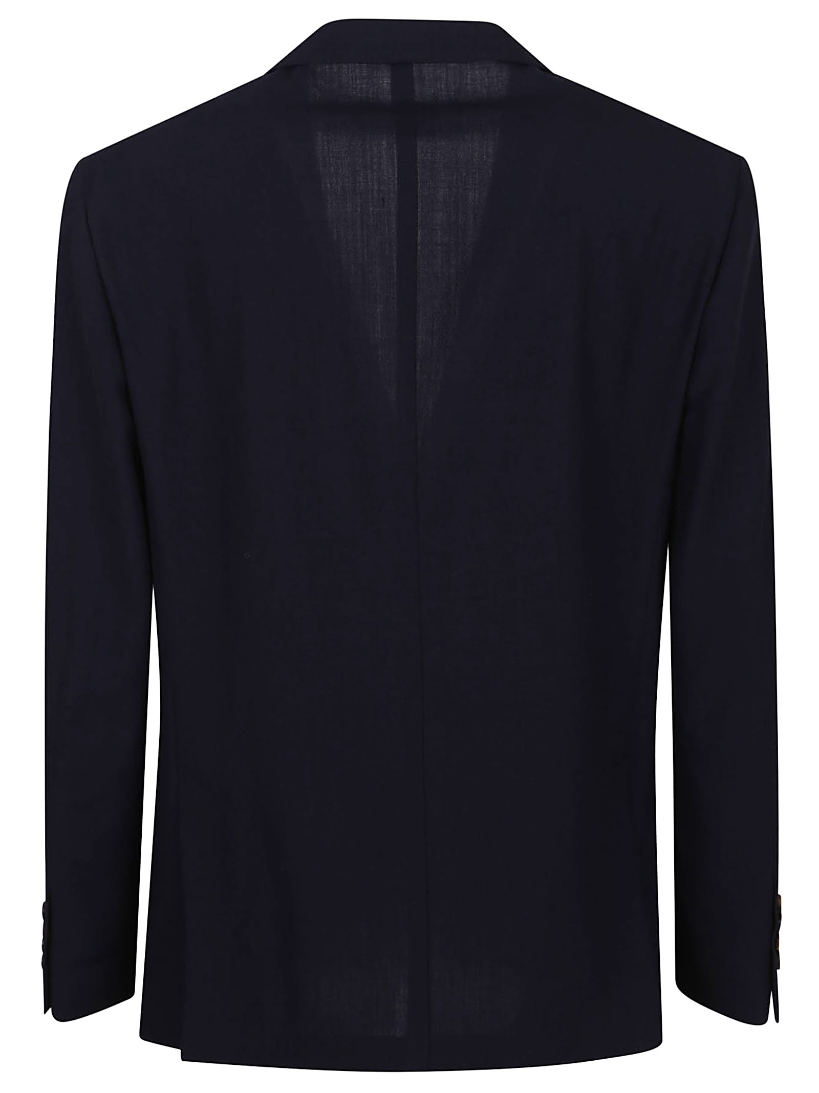 Eleventy Black Cotton Jacket With Classic Lapel And Modern Fit In Black