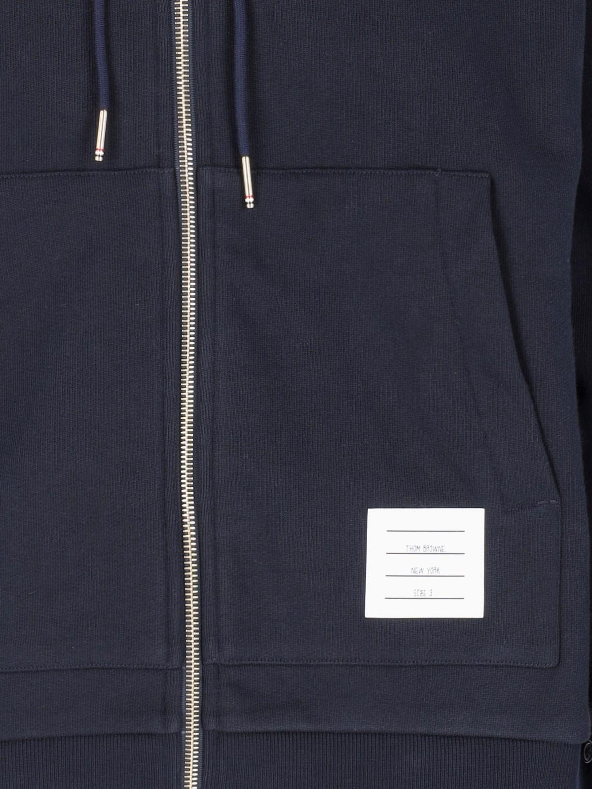 Shop Thom Browne Zip Sweatshirt