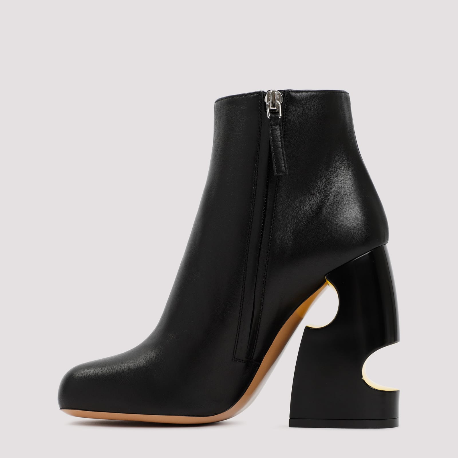 Shop Off-white Pop Bulky Nappa Ankle Boot In Black Yellow