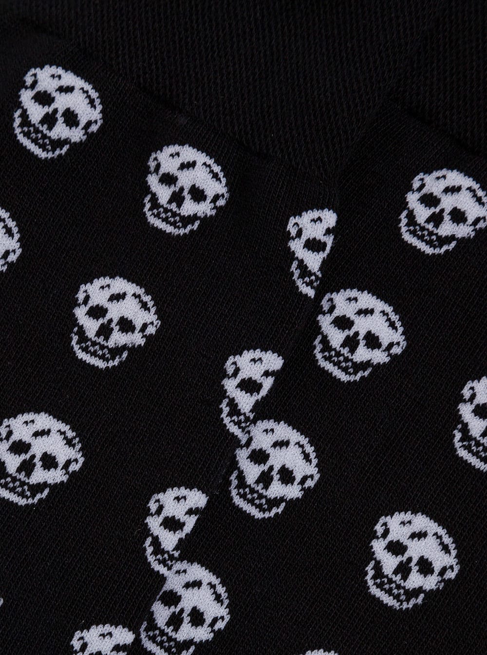 Shop Alexander Mcqueen Mans Black Cotton Skull Socks