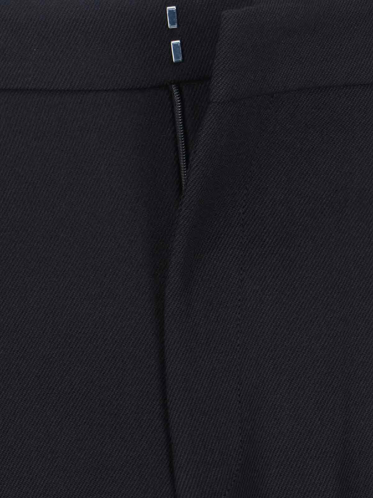 Victoria Beckham Virgin Wool Pants In Blue