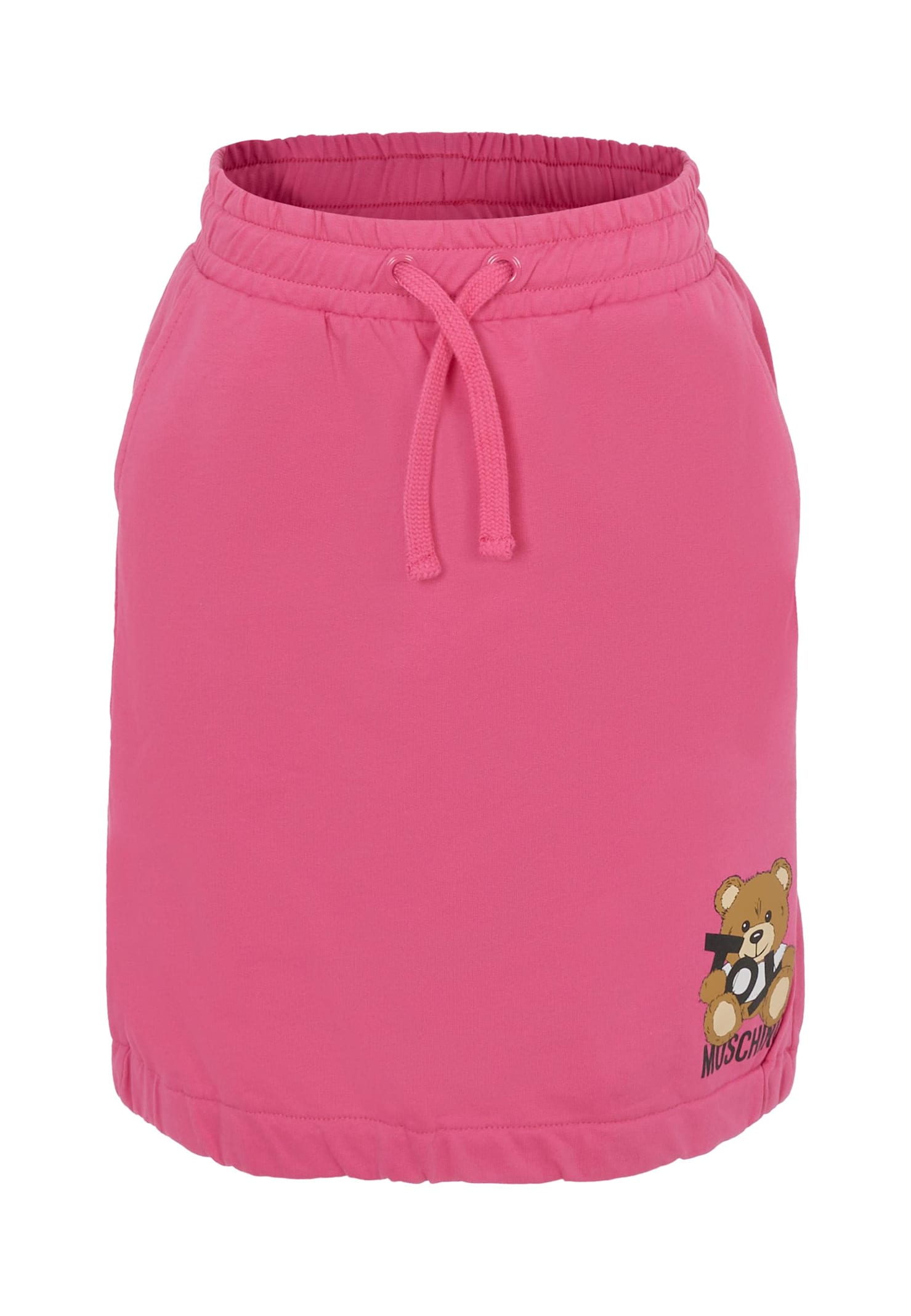 Moschino Fuchsia Skirt For Girl With Teddy Bear In Pink