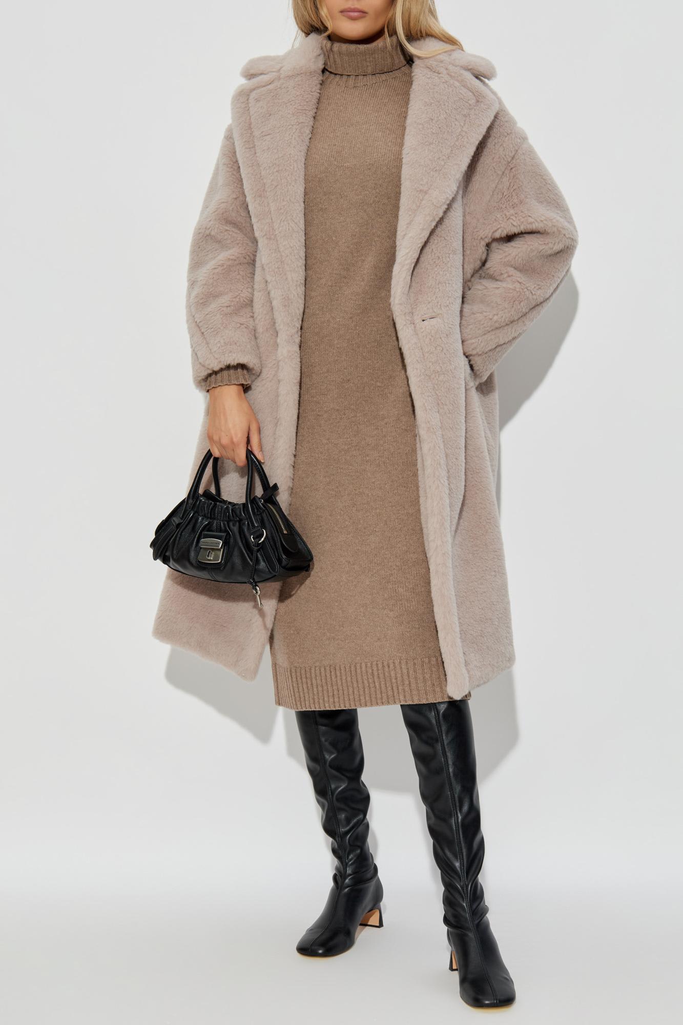 Max Mara Wool Coat Tedgirl In Neutral