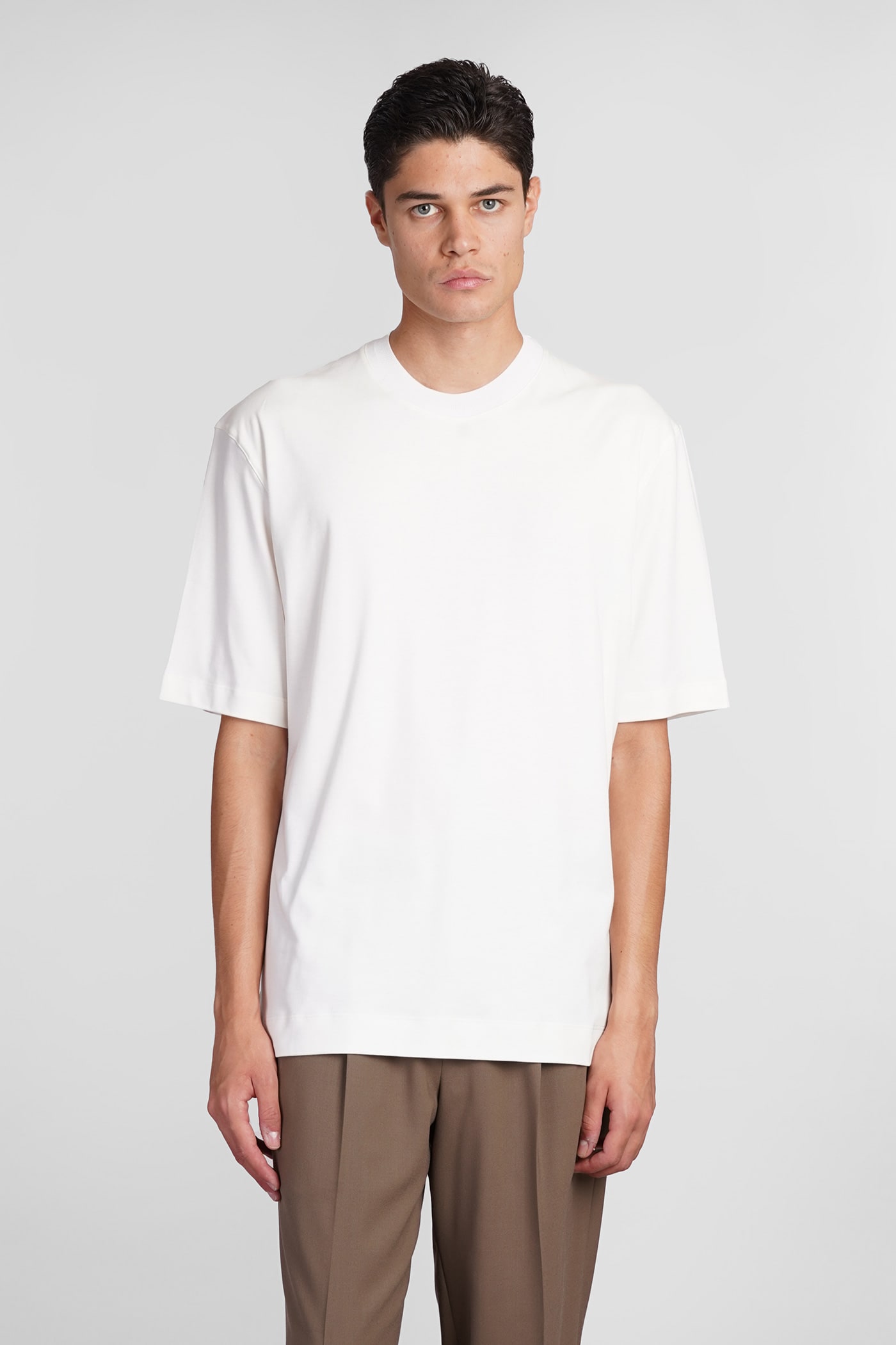 Shop Zegna T-shirt In White Cotton