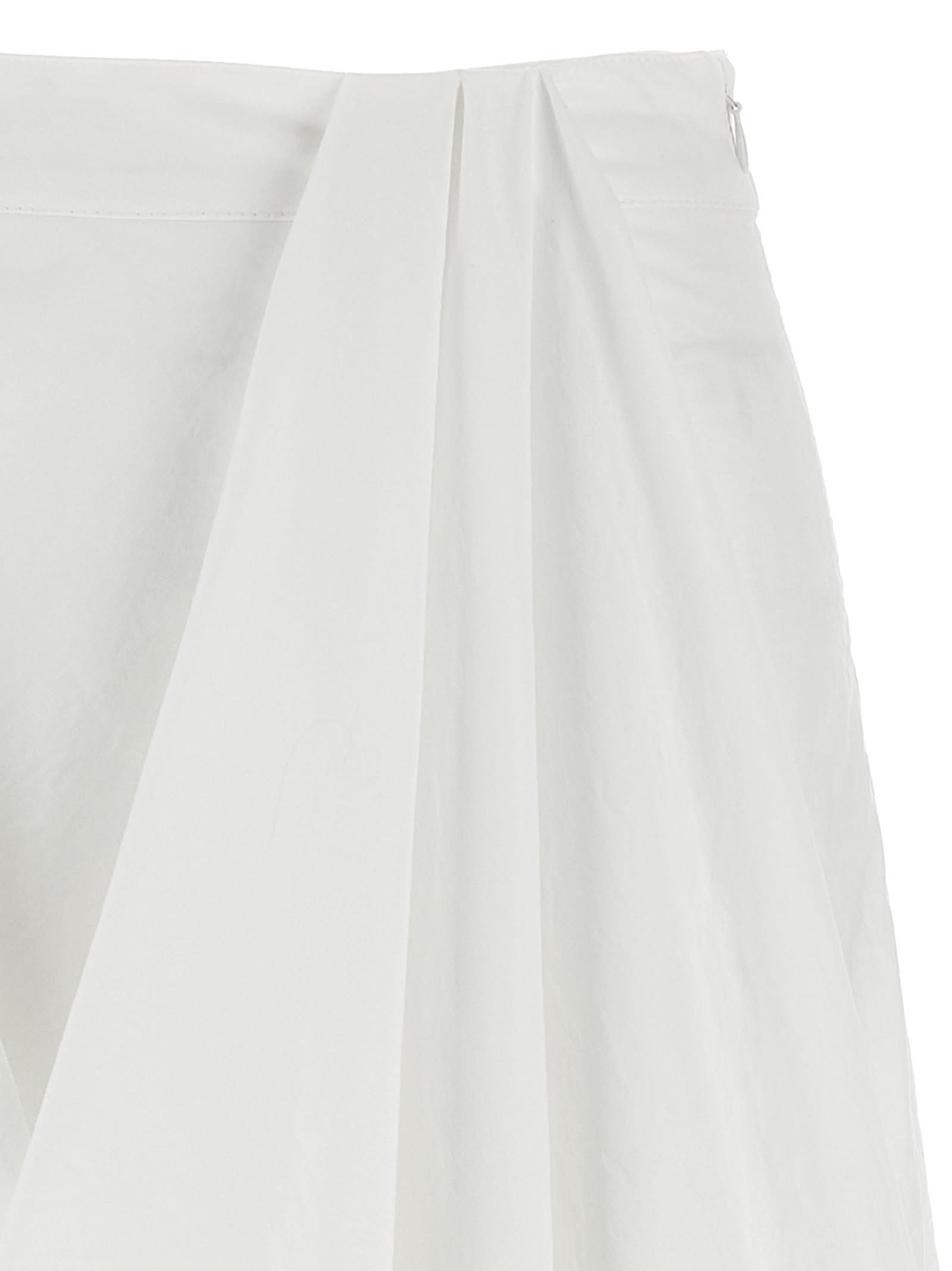 Brunello Cucinelli Bubble Hem Skirts White In Bianco Naturale