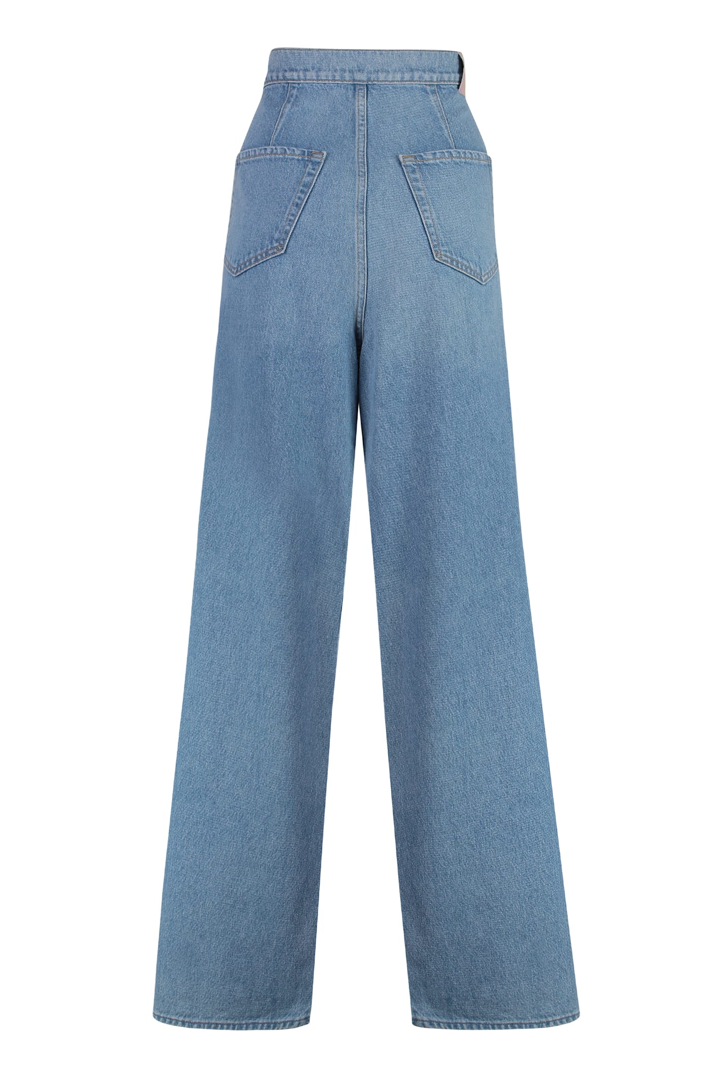 Mother Snacks! The Fold In Funnel Wide-leg Jeans In Denim