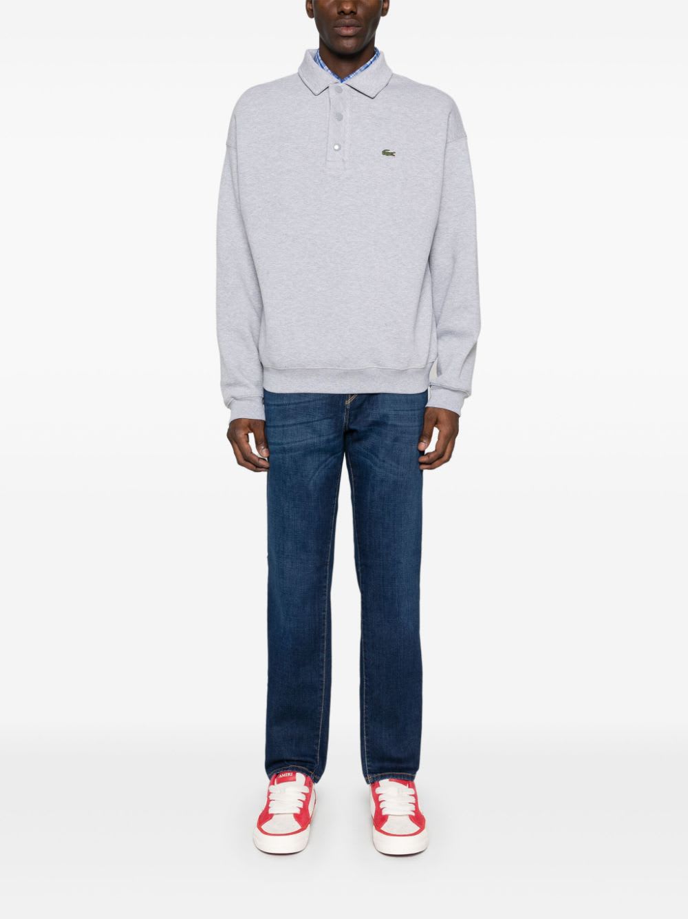 Shop Lacoste Sweatshirt In Grey