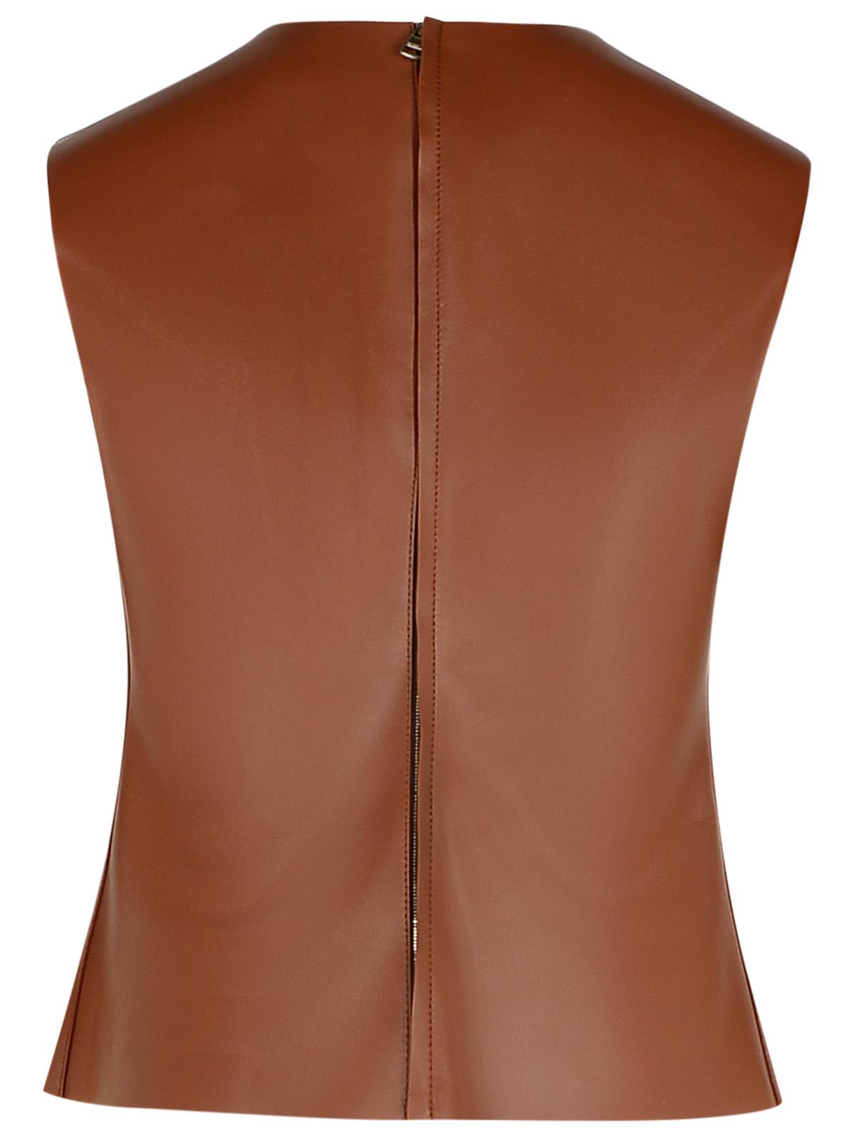 Shop Jw Anderson Brown Leather Tank Top
