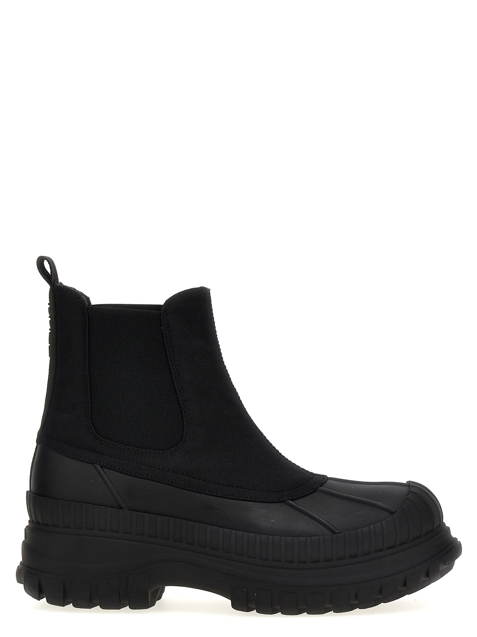 Shop Ganni Outdoor Chelsea Boots In Black