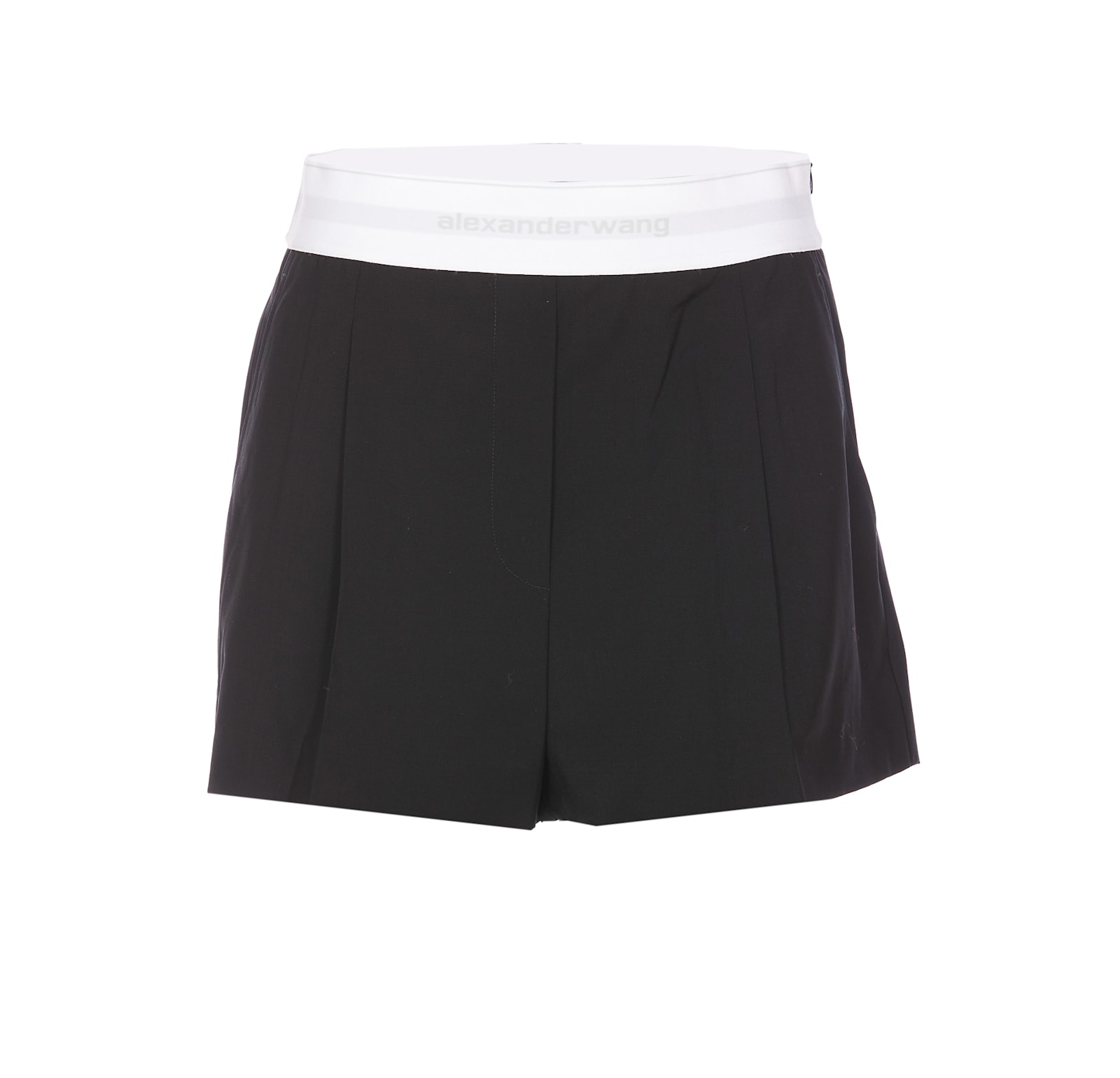 High Waisted Pleated Short With Logo Elastic