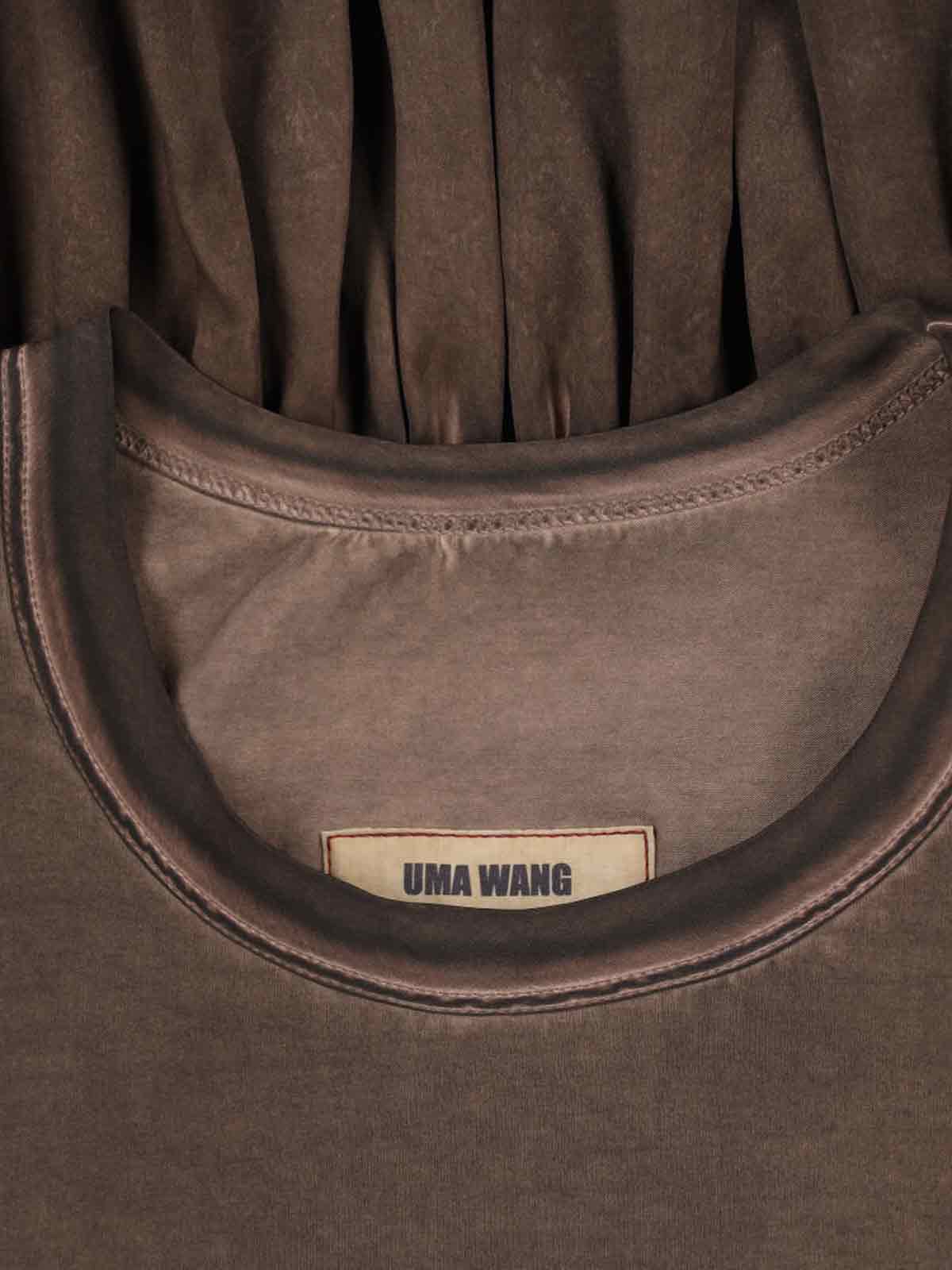 Uma Wang Round Collar And Trumpet T-shirt In Brown