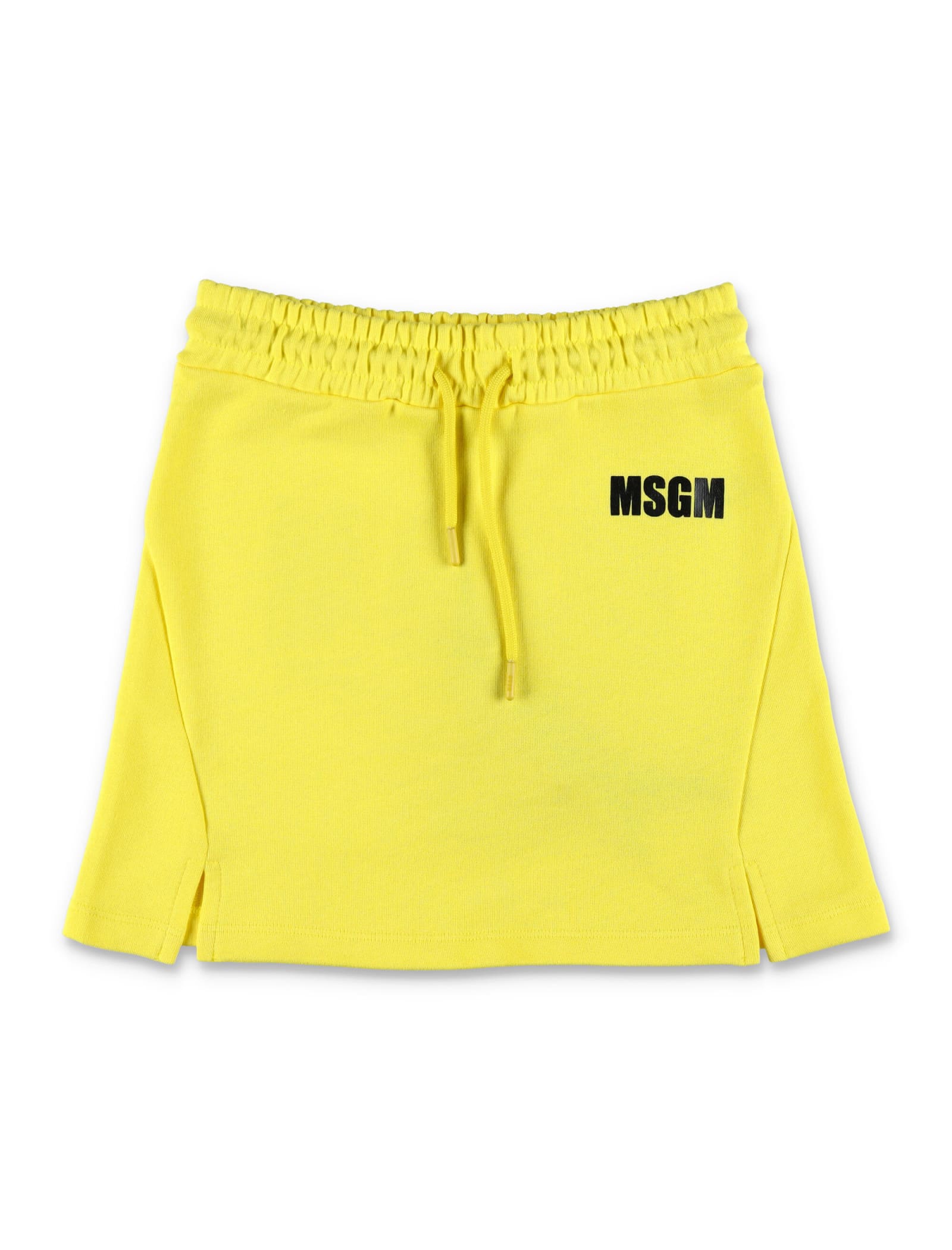 Msgm Kids' Mini Skirt Fleece In Giallo/yellow