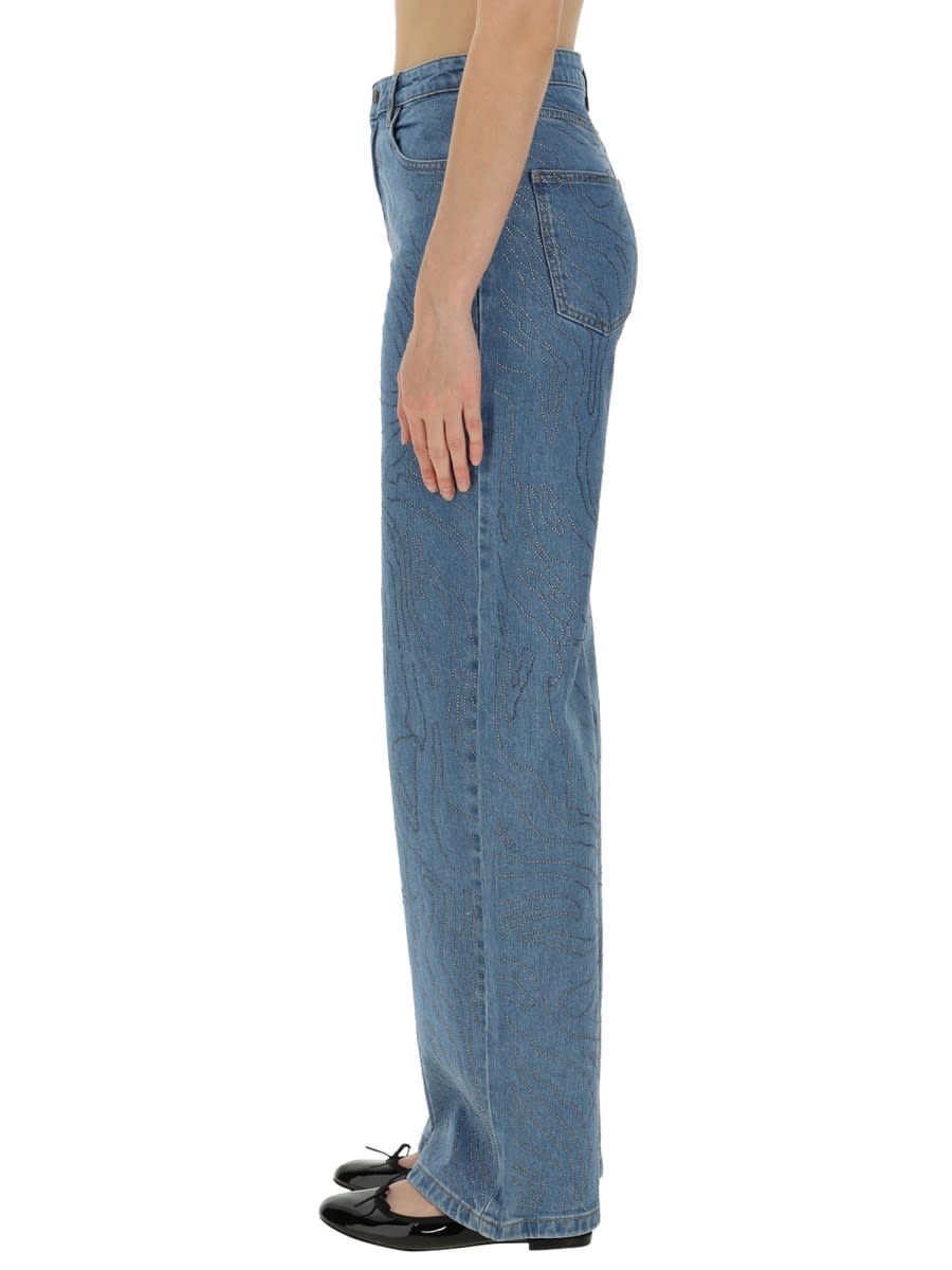 Shop Rotate Birger Christensen Straight Leg Jeans In Denim