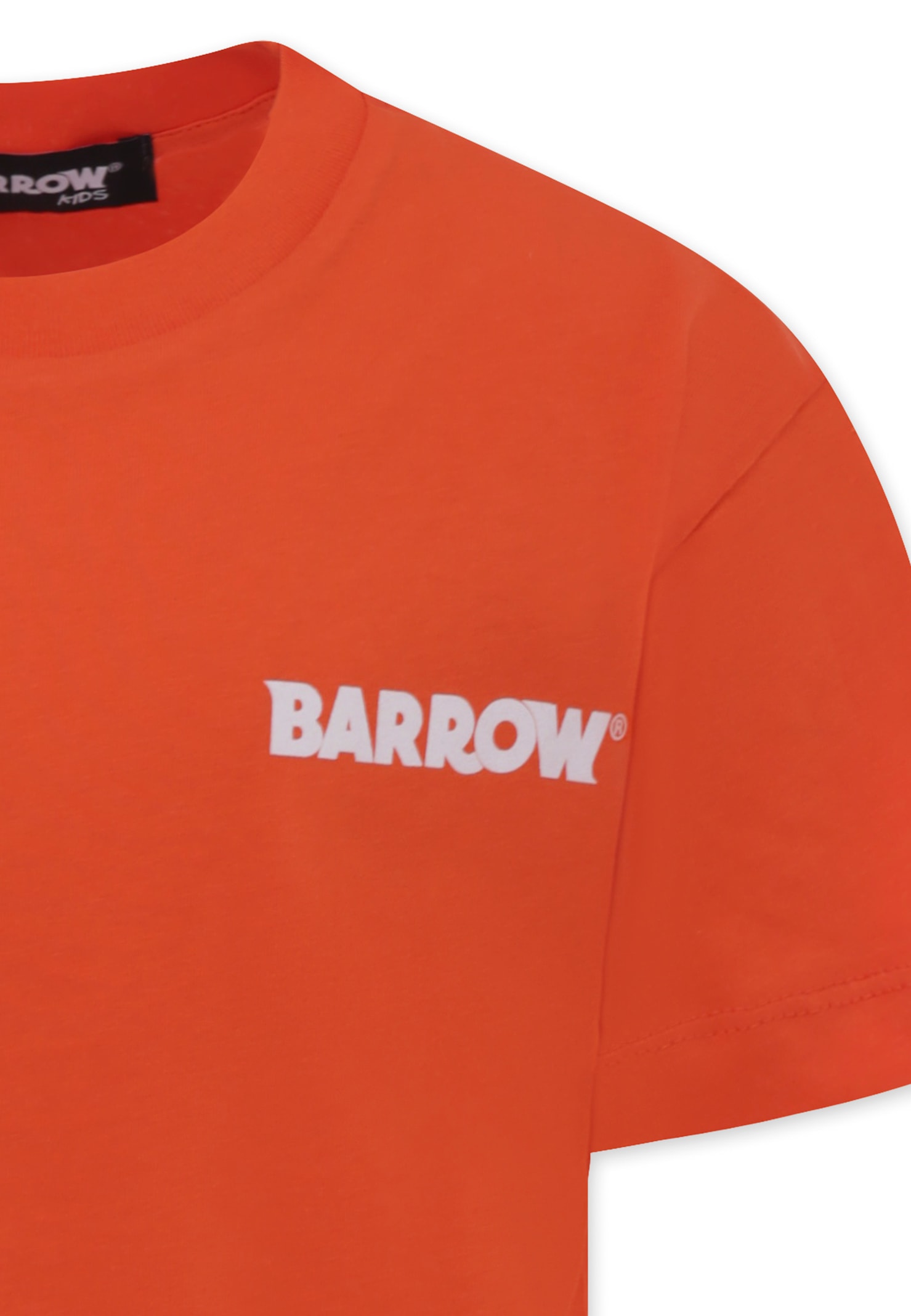 Barrow Orange T-shirt For Kids With Smiley In Orange