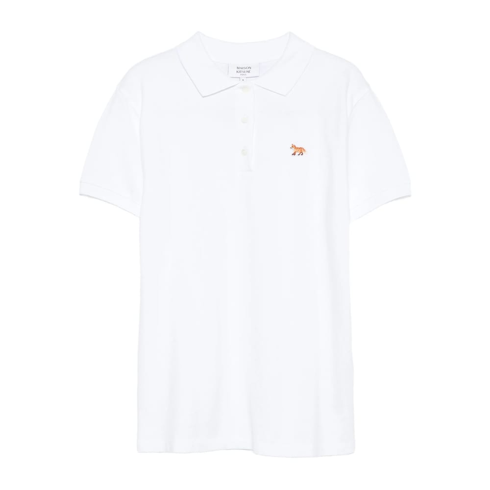 Maison Kitsuné Maison Kitsune 'baby Fox' Polo Shirt In White