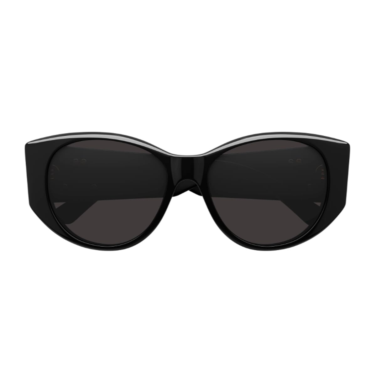 Balenciaga Bb0455s Linea Extreme 001 Black Grey Sunglasses In Black