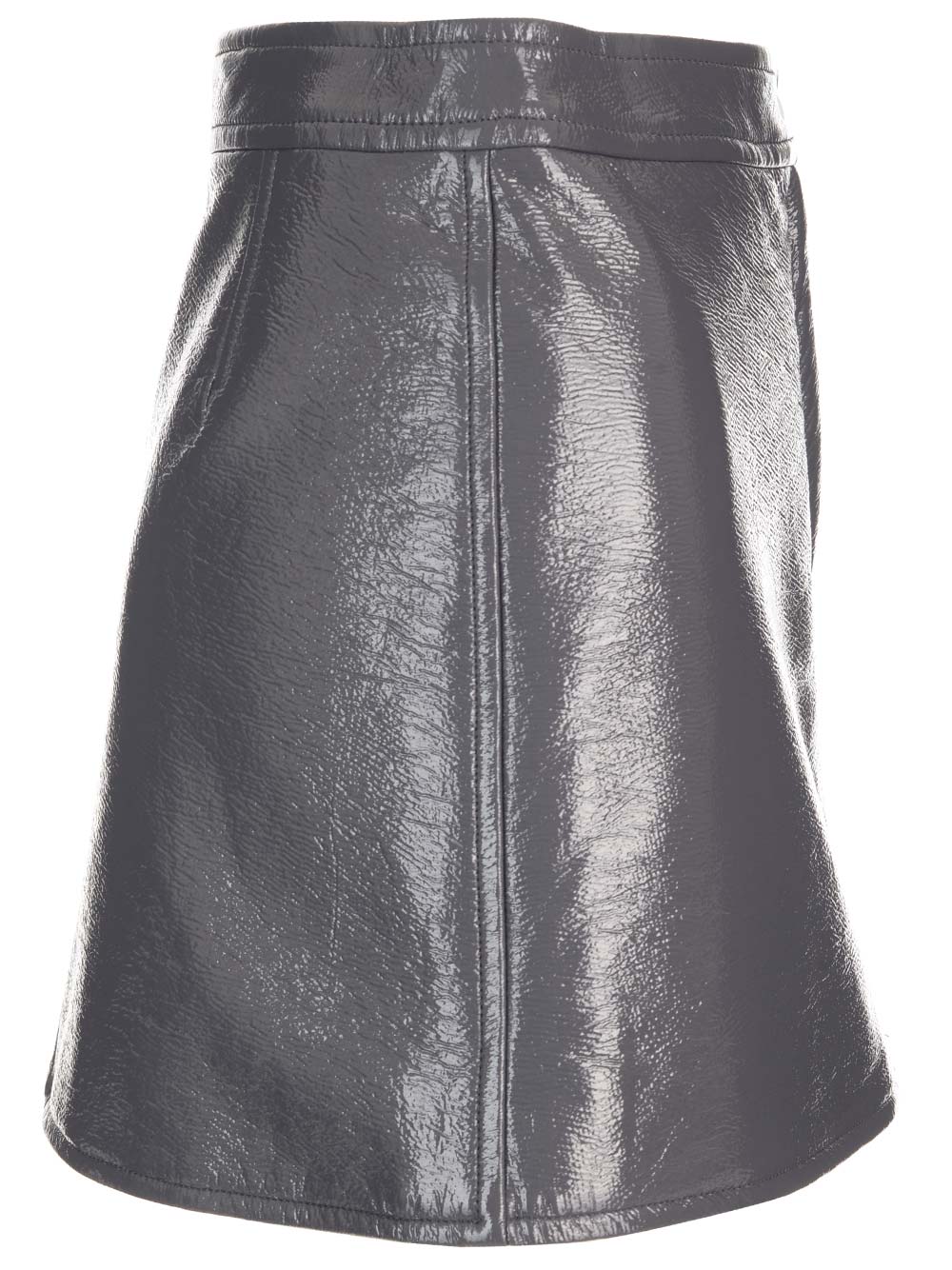 Shop Courrèges Steel Gray Mini Skirt In Steel Grey