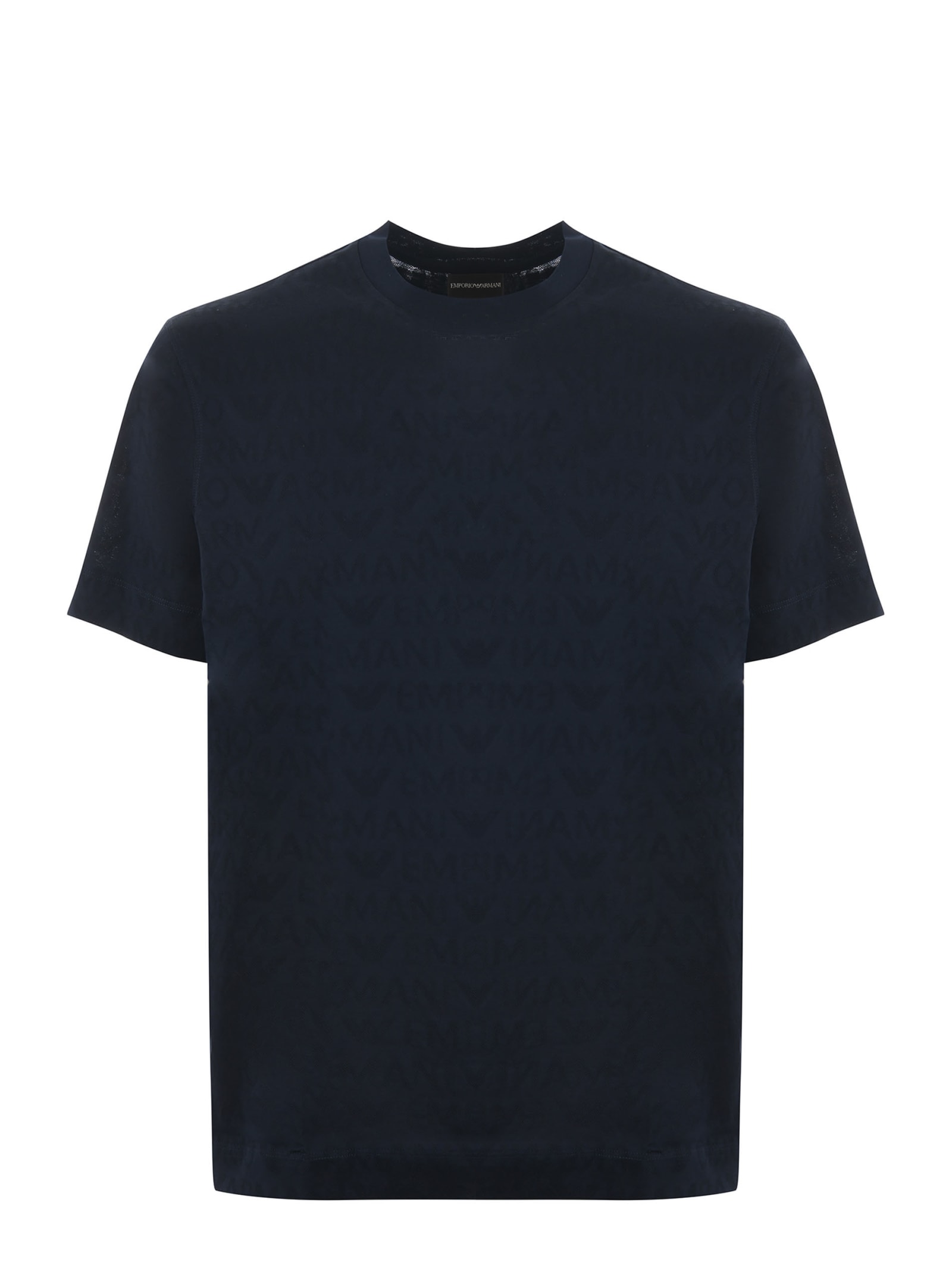 Shop Emporio Armani T-shirt In Blu Scuro