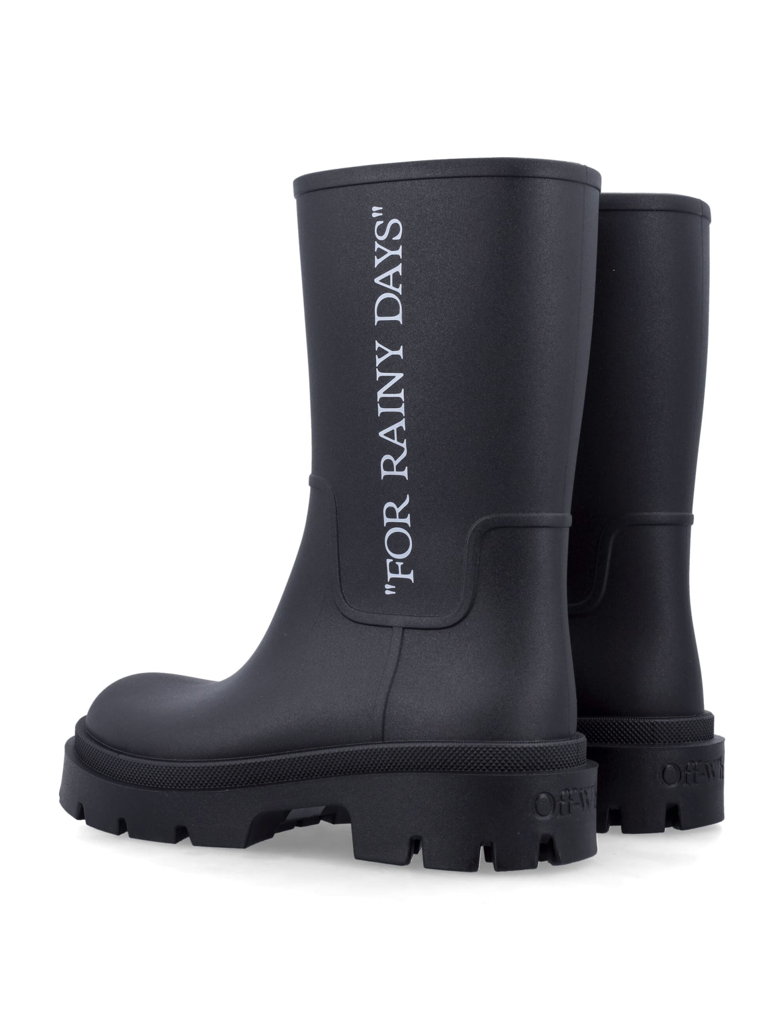 Shop Off-white Rainy Days Re-boots In Black White