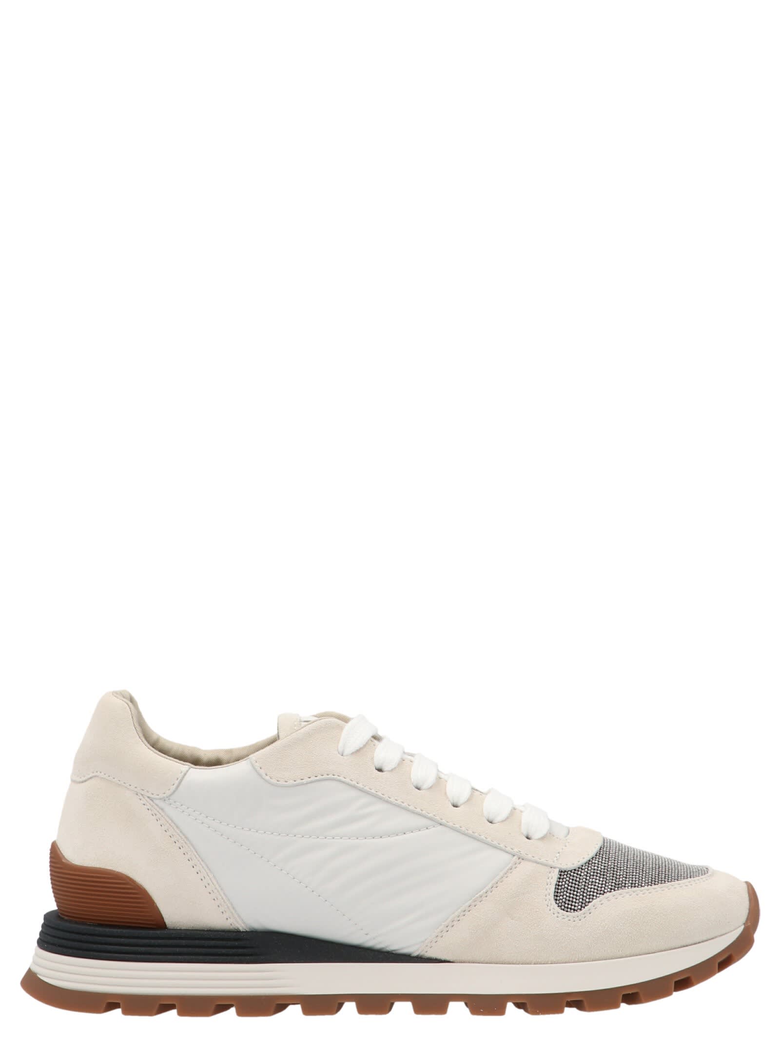 Shop Brunello Cucinelli Precious Band Insert Sneakers In Multicolor