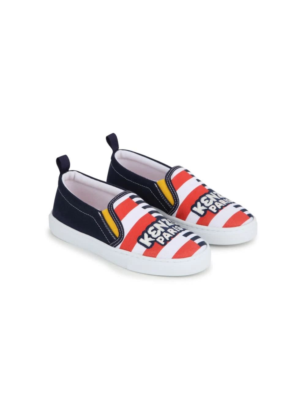 Kenzo Kids' Sneakers Con Stampa In Multicolor