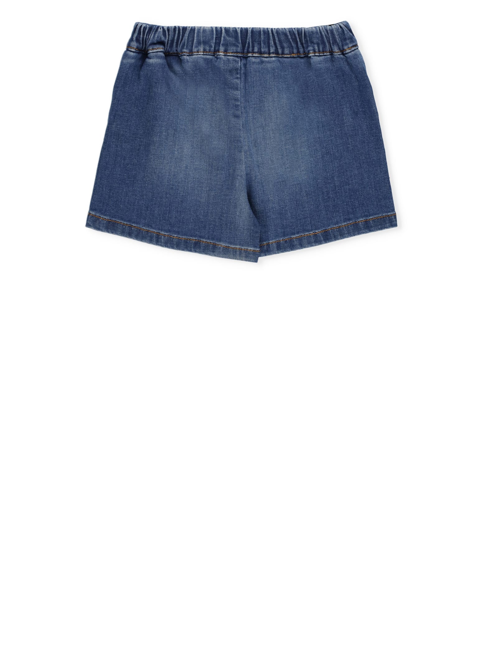 Shop Balmain Cotton Shorts In Blue