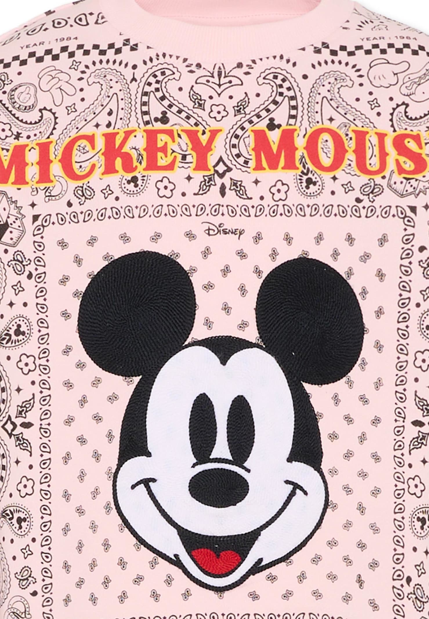 Marc Jacobs Pink Sweatshirt For Girl With Mickey Mouse In Pink